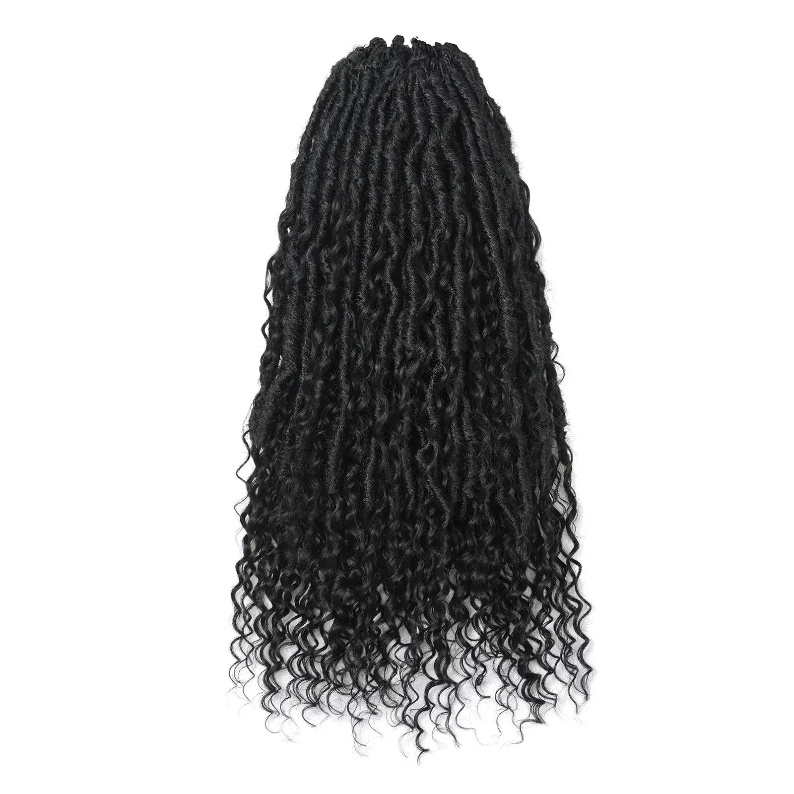 Toyotress Boho Locs With Human Hair Curls Pre Looped Goddess Boho Dreadlocks Curly Full Ends Hair Extensions