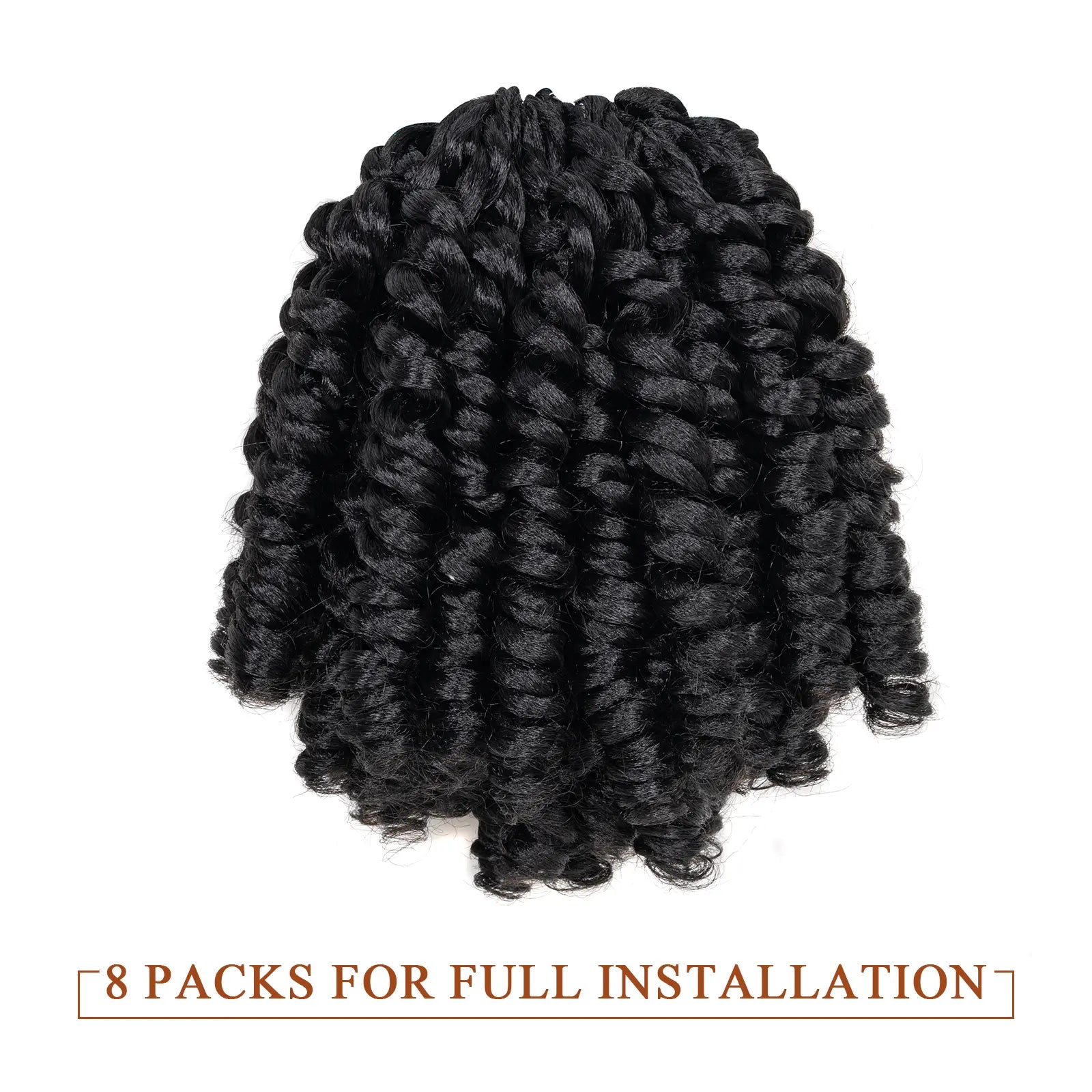 Clearance | Toyotress Wand Twist Crochet Hair | 10-12 Inch Natural Black Pre-twisted Jamaican Bounce Wand Twist Crochet Braids Synthetic Braiding Hair Extensions Toyotress