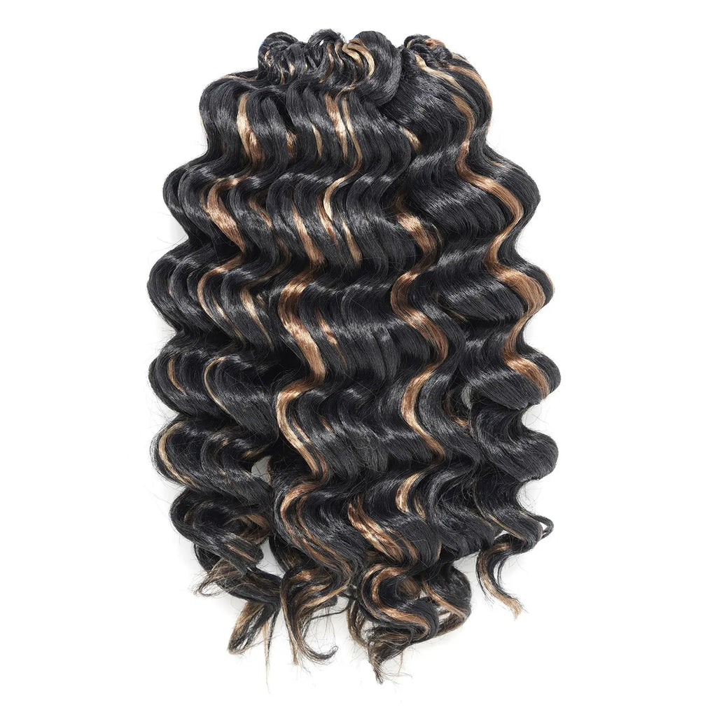 ( US ONLY) FAST SHIPPING OC | Toyotress® Ocean Wave Crochet Hair - 8 Packs Short Curly Water Wave Deep Twist Wavy Braids For Black Women Synthetic Braiding Hair Extensions Toyotress