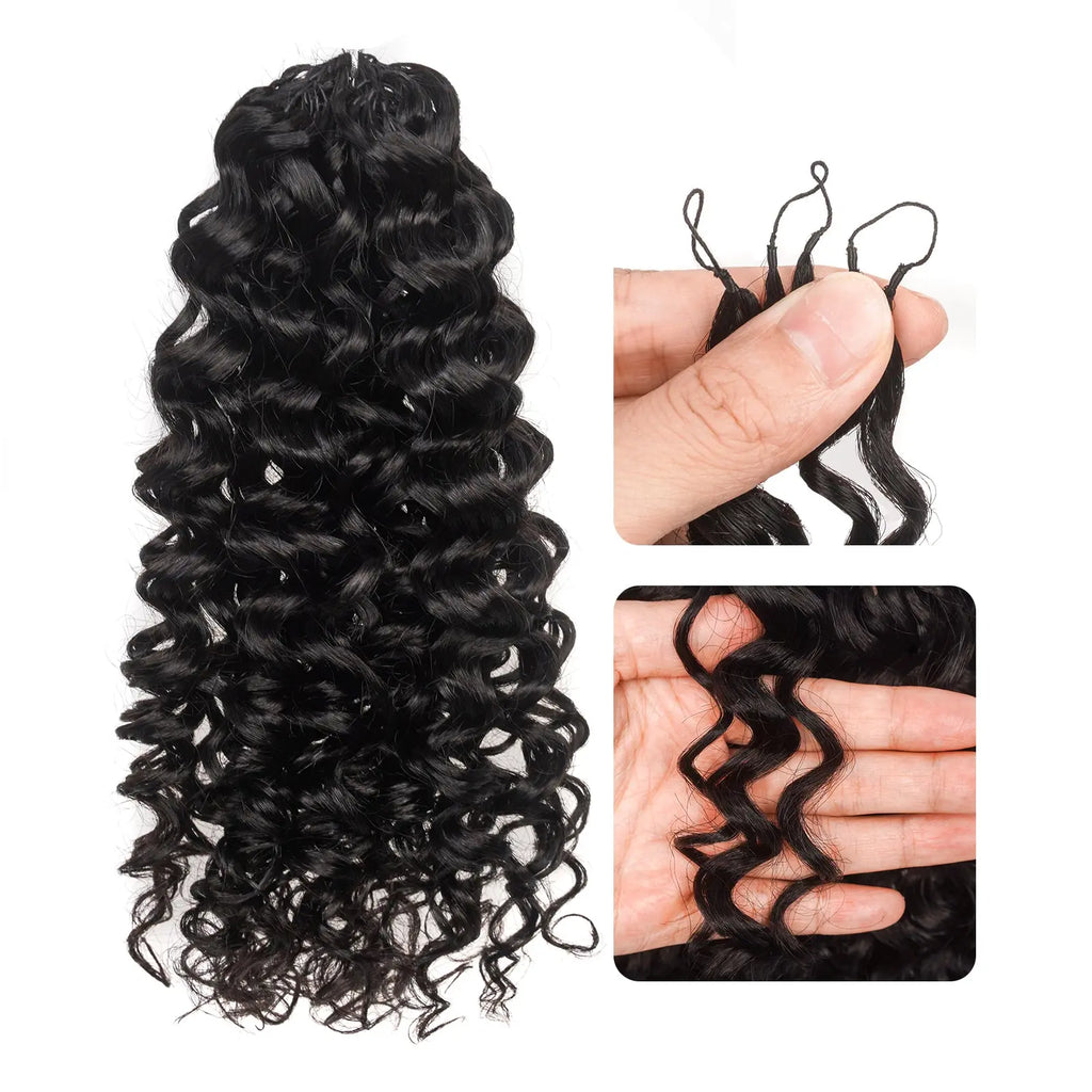 Toyotress® Knotless Pre-Separated Human Crochet Hair Kinky Curly Spring Curly Hair Extensions Human Hair Crochet Kinky Curly Toyotress