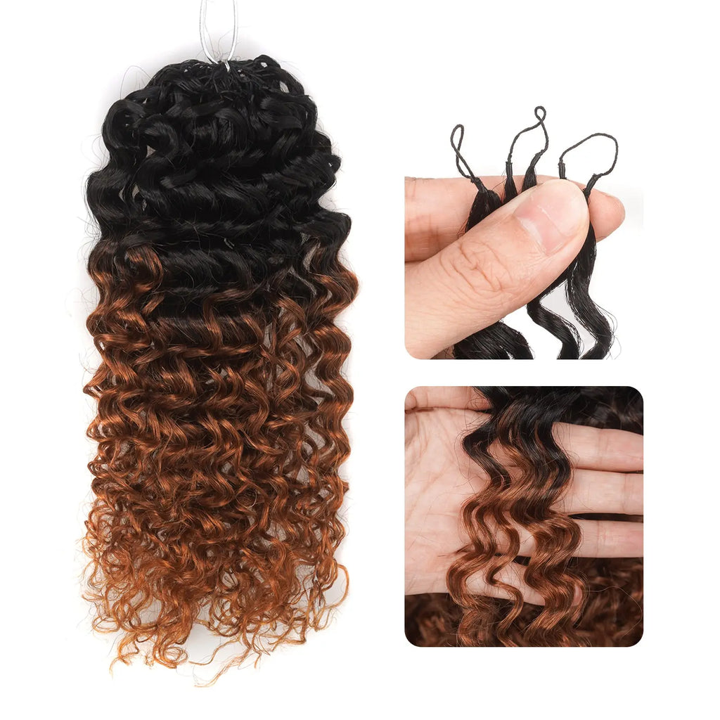 Toyotress® Knotless Pre-Separated Human Crochet Hair Kinky Curly Spring Curly Hair Extensions Human Hair Crochet Kinky Curly Toyotress
