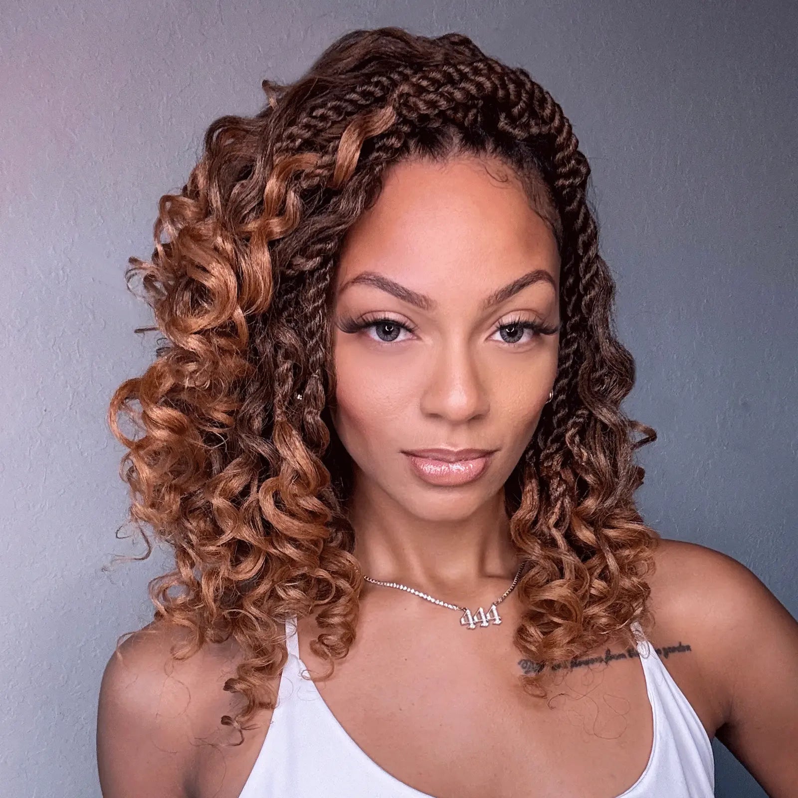 Toyotress Unique Boho Island Twist with Curls Crochet Hair 1 Pack | Crochet Senegalese Twist Pre Looped Senegalese Twist Braiding Hair Wth Curly Ends Crochet for women Toyotress