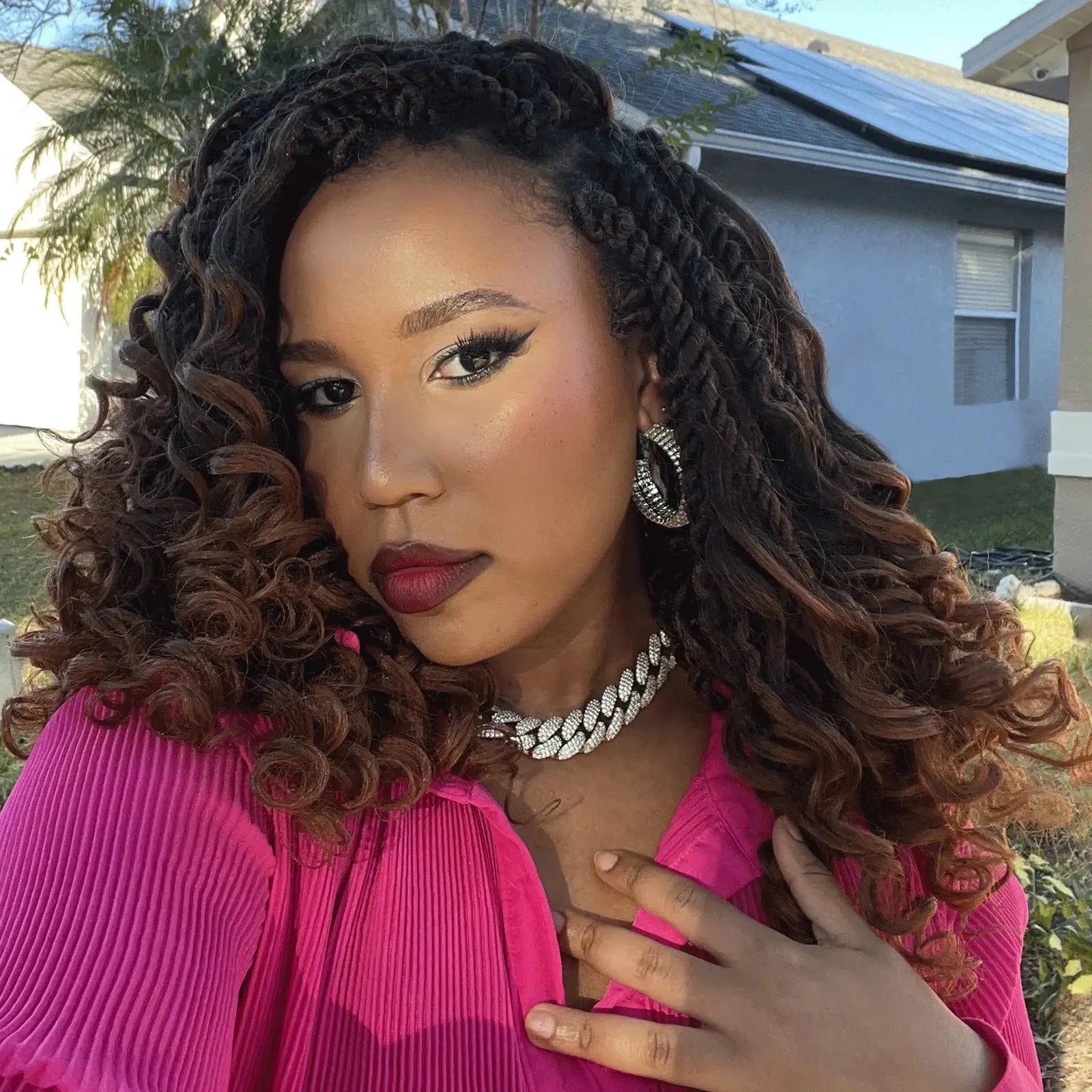 Toyotress Boho Island Twist with Curls Senegalese Twist With Curly Ends