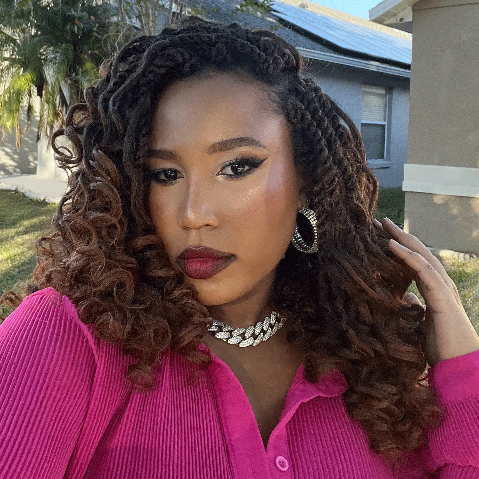 Toyotress Unique Boho Island Twist with Curls Crochet Hair 1 Pack | Crochet Senegalese Twist Pre Looped Senegalese Twist Braiding Hair Wth Curly Ends Crochet for women Toyotress