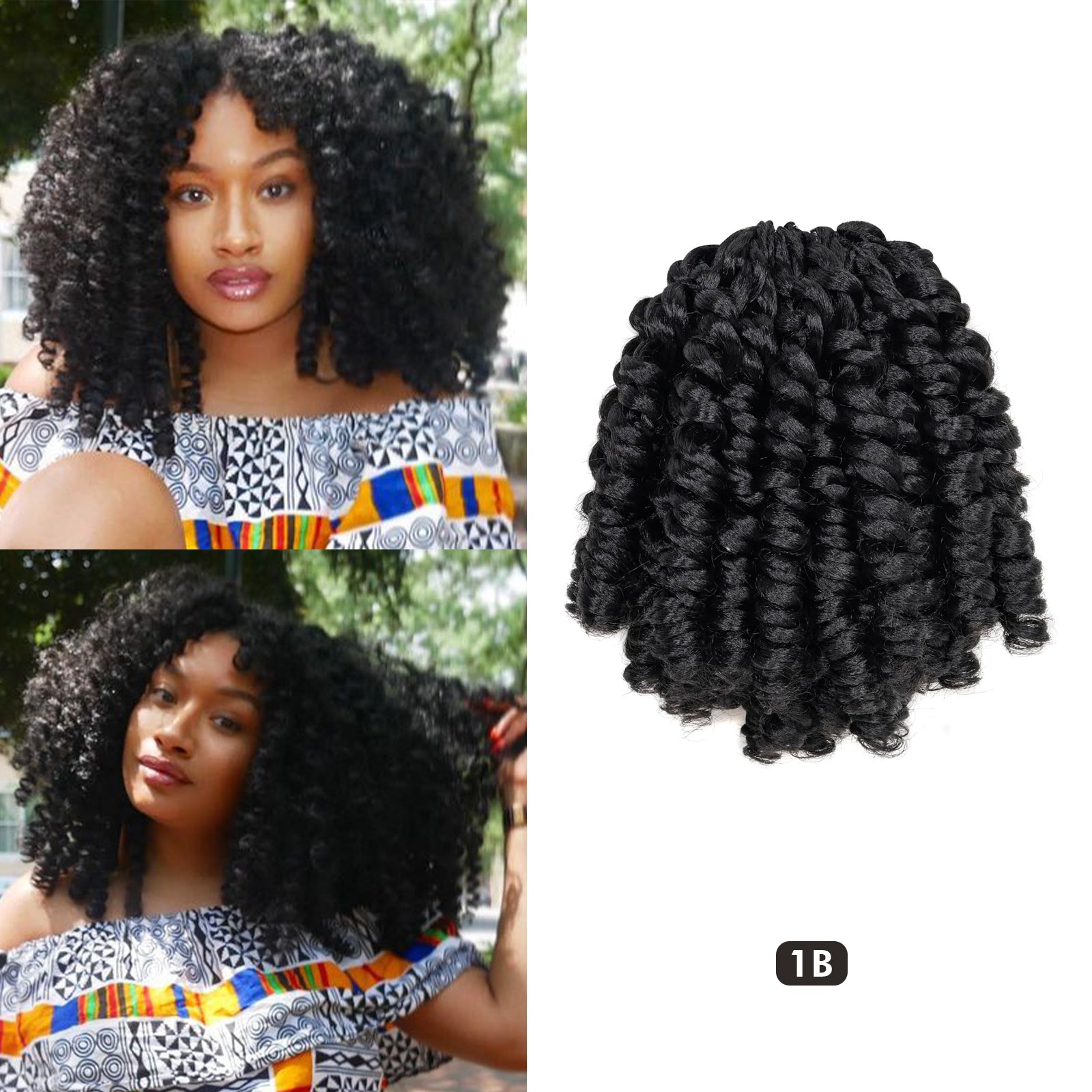 Wand Curl Crochet Hair Jamaican Bounce Curl Synthetic Hair