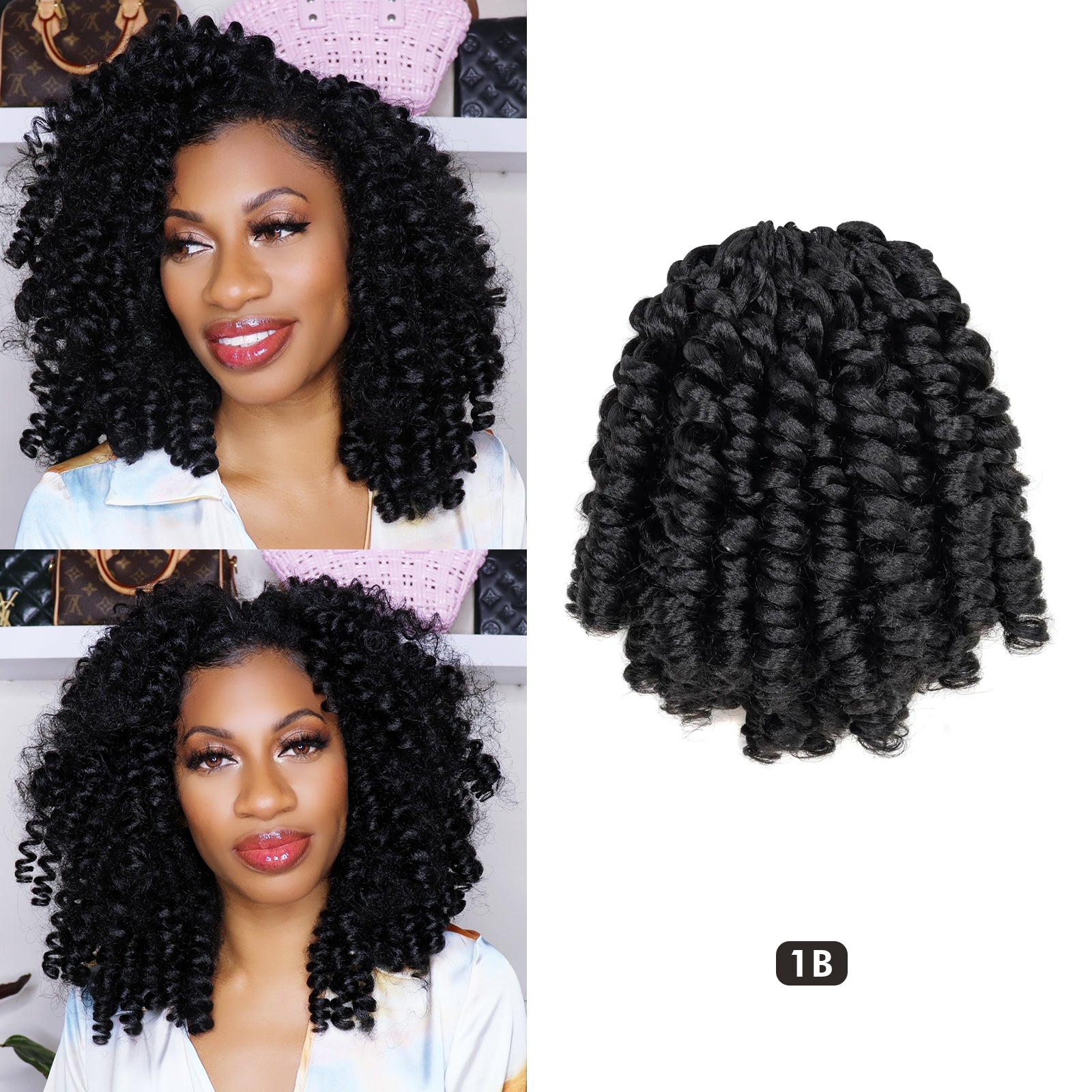 Wand Curl Crochet Hair Jamaican Bounce Curl Synthetic Hair