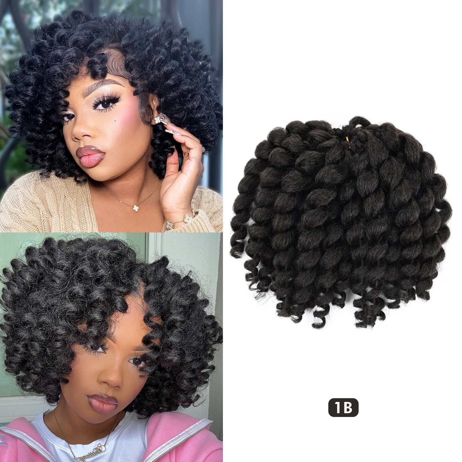 Wand Curl Crochet Hair Jamaican Bounce Curl Synthetic Hair