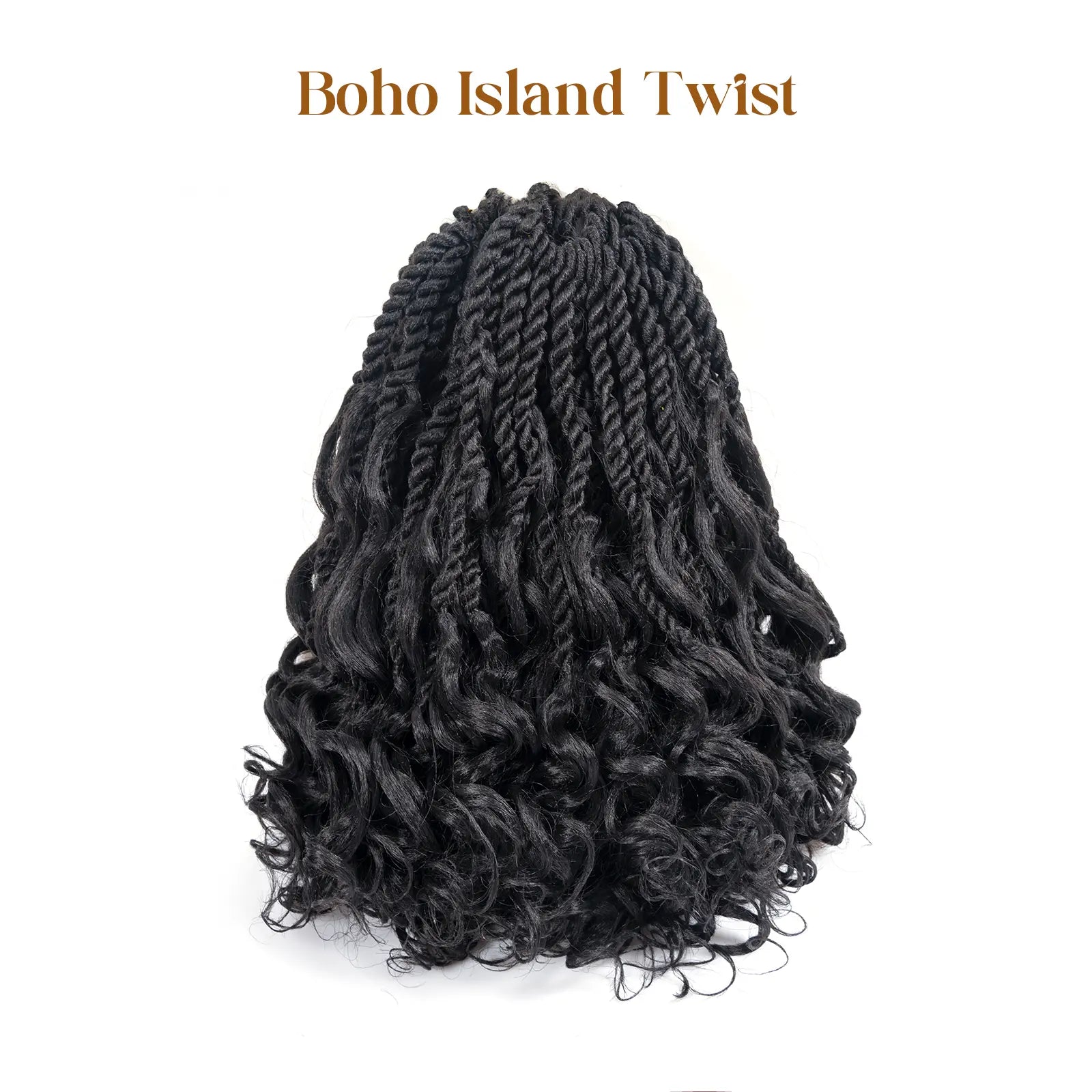 ( US ONLY) FAST SHIPPING ISLAND TWIST | Toyotress® Boho Island Twist Crochet Hair - 8 Packs Short Bob Ombre Brown Boho Havana Twist Crochet Braids Synthetic Braiding Hair Toyotress