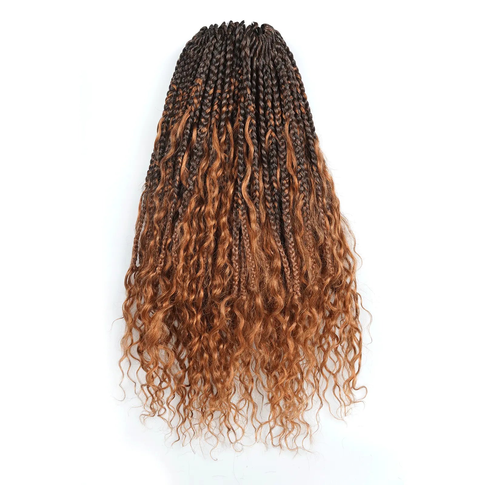 Toyotress Boho Box Braids with Human Hair Curls Protective Hairstyle Crochet Hair Extensions