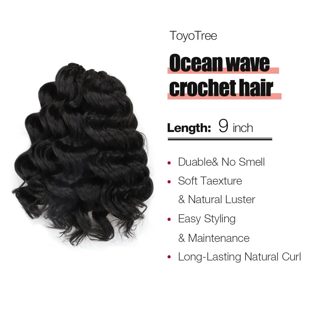 Ocean Wave Synthetic Crochet Braiding Hair Extensions - Toyotress