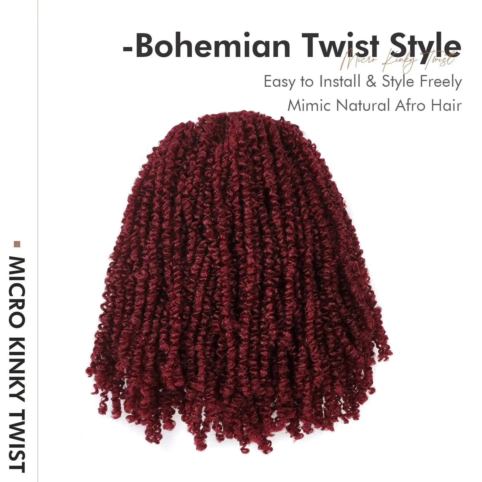 8 Packs MKT | Toyotress® Micro Kinky Twist Mini Spring Twist Hair Springy Afro Twist Hair Fluffy Kinky Twist Crochet Hair Extensions Toyotress