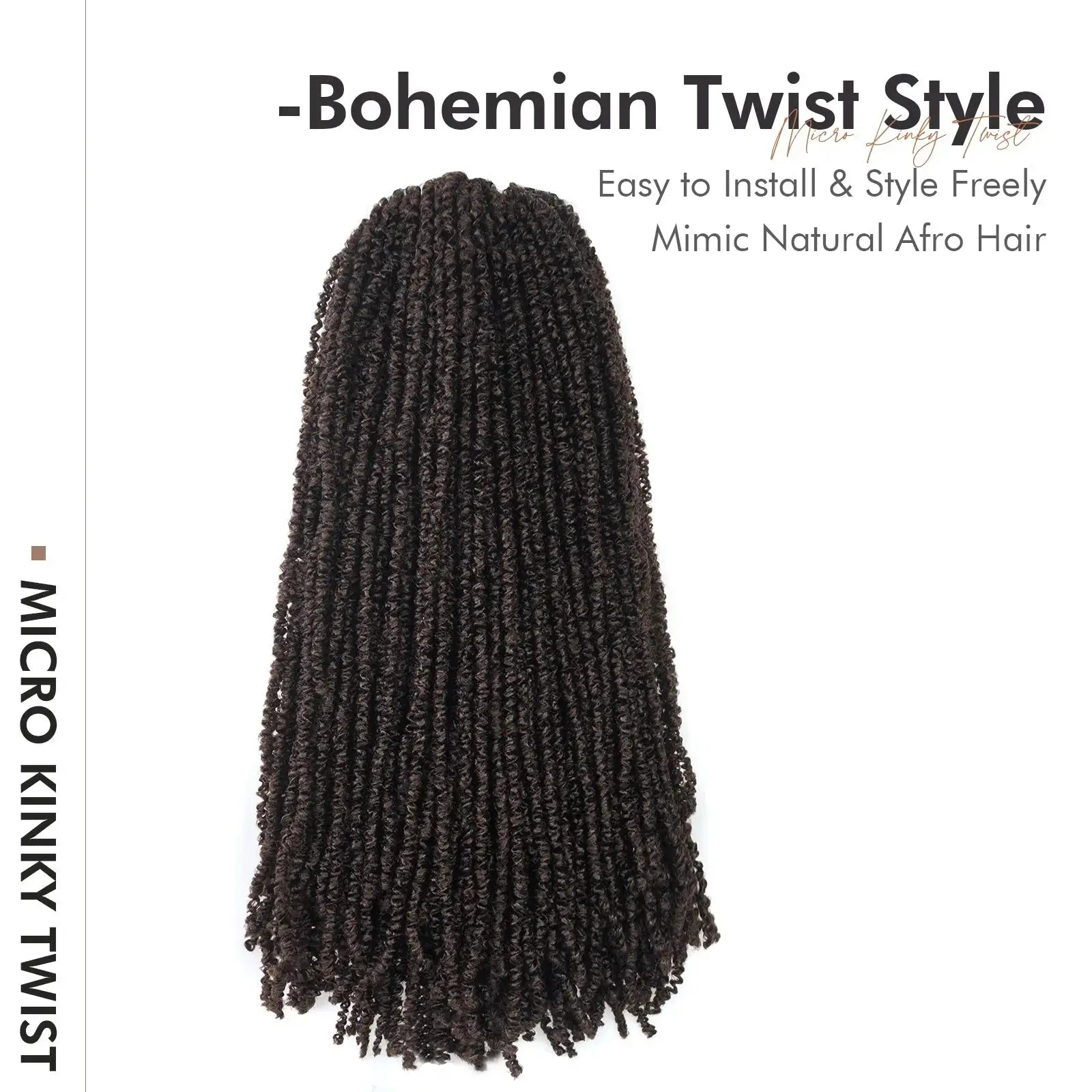 8 Packs MKT | Toyotress® Micro Kinky Twist Mini Spring Twist Hair Springy Afro Twist Hair Fluffy Kinky Twist Crochet Hair Extensions Toyotress