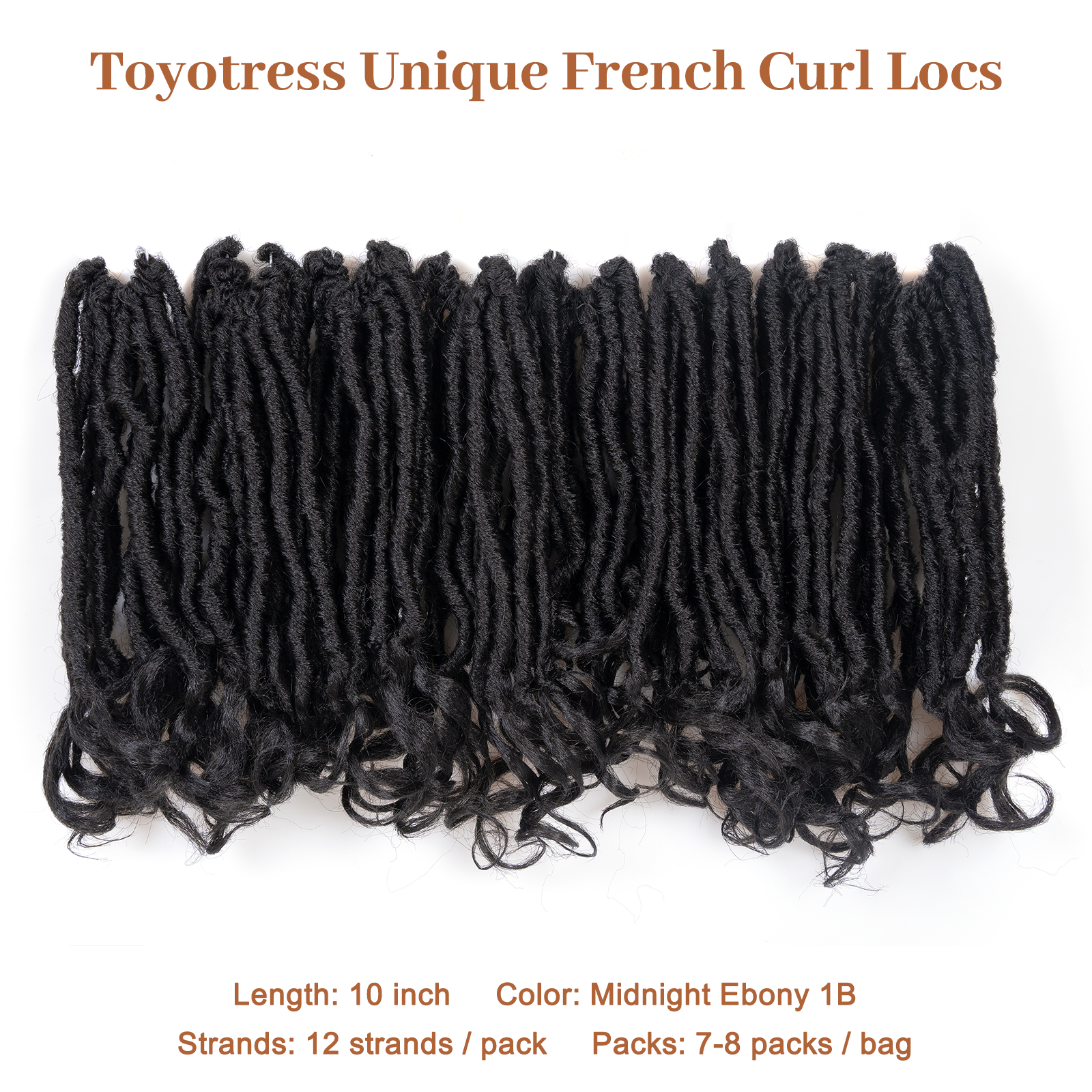 Toyotress Unique French Curl Locs Crochet 14-18