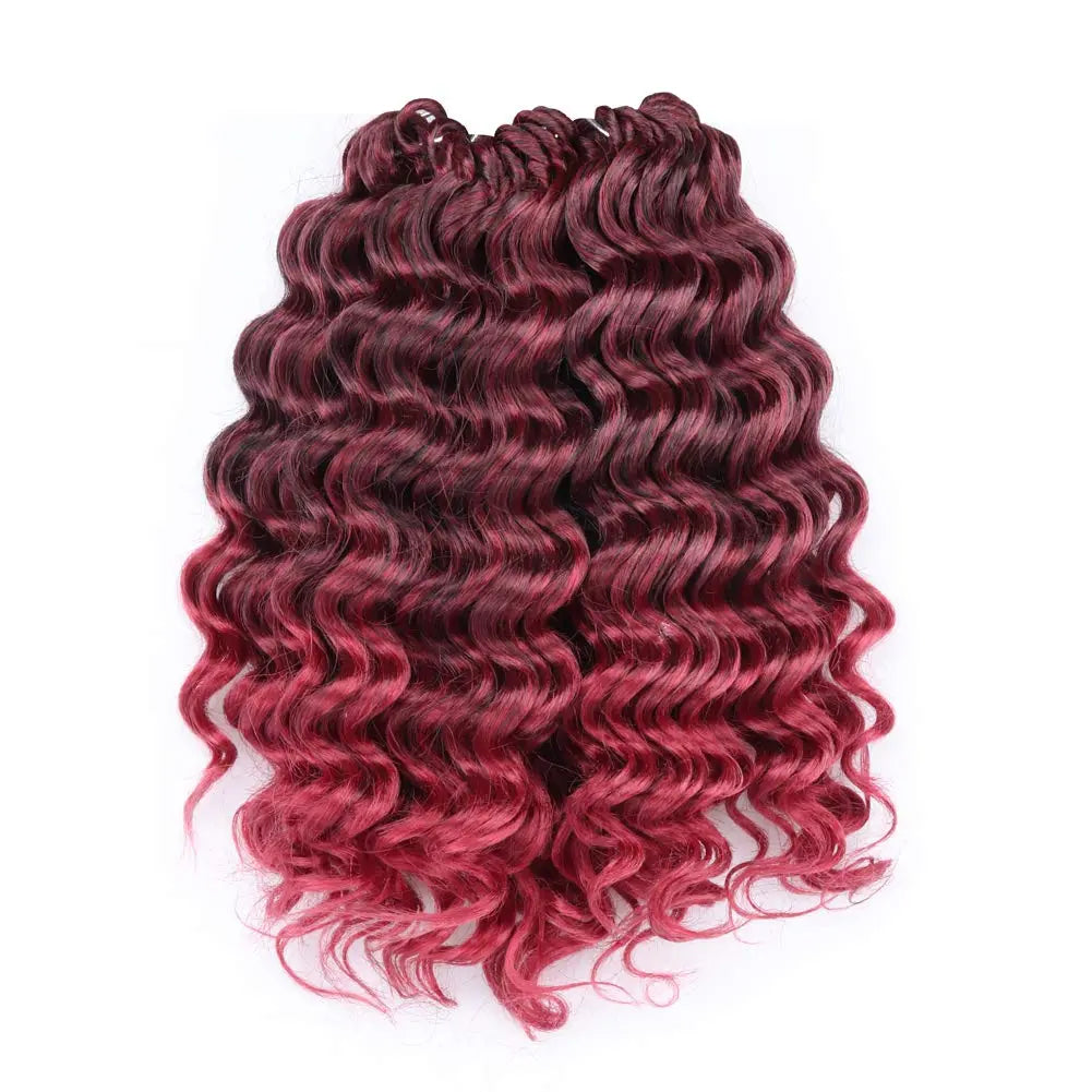 ( US ONLY) FAST SHIPPING OC | Toyotress® Ocean Wave Crochet Hair - 8 Packs Short Curly Water Wave Deep Twist Wavy Braids For Black Women Synthetic Braiding Hair Extensions Toyotress