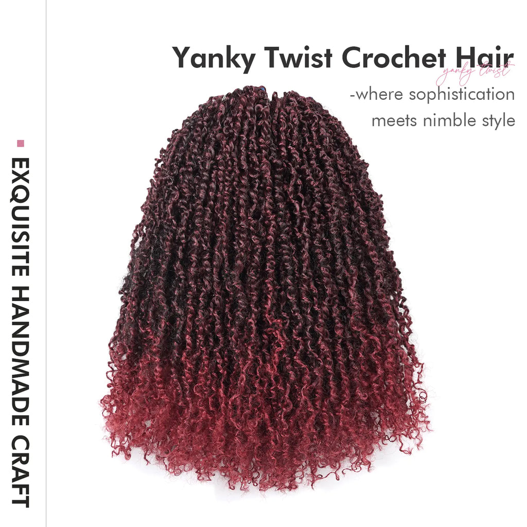 Toyotress Mini Yanky Twist Braiding Hair Short Passion Twist Crochet Braids Synthetic Hair Extensions