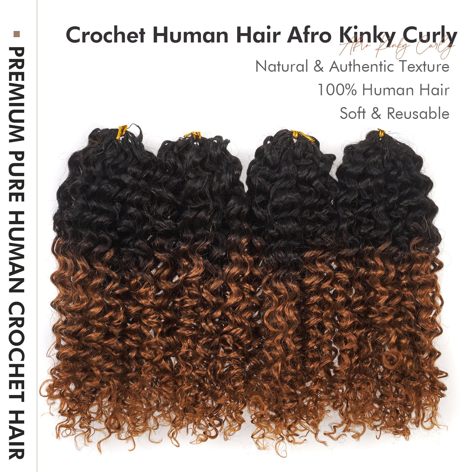 Toyotress® Knotless Pre-Separated Crochet Spring Curly Hair Extensions Human Hair Crochet Kinky Curly Toyotress