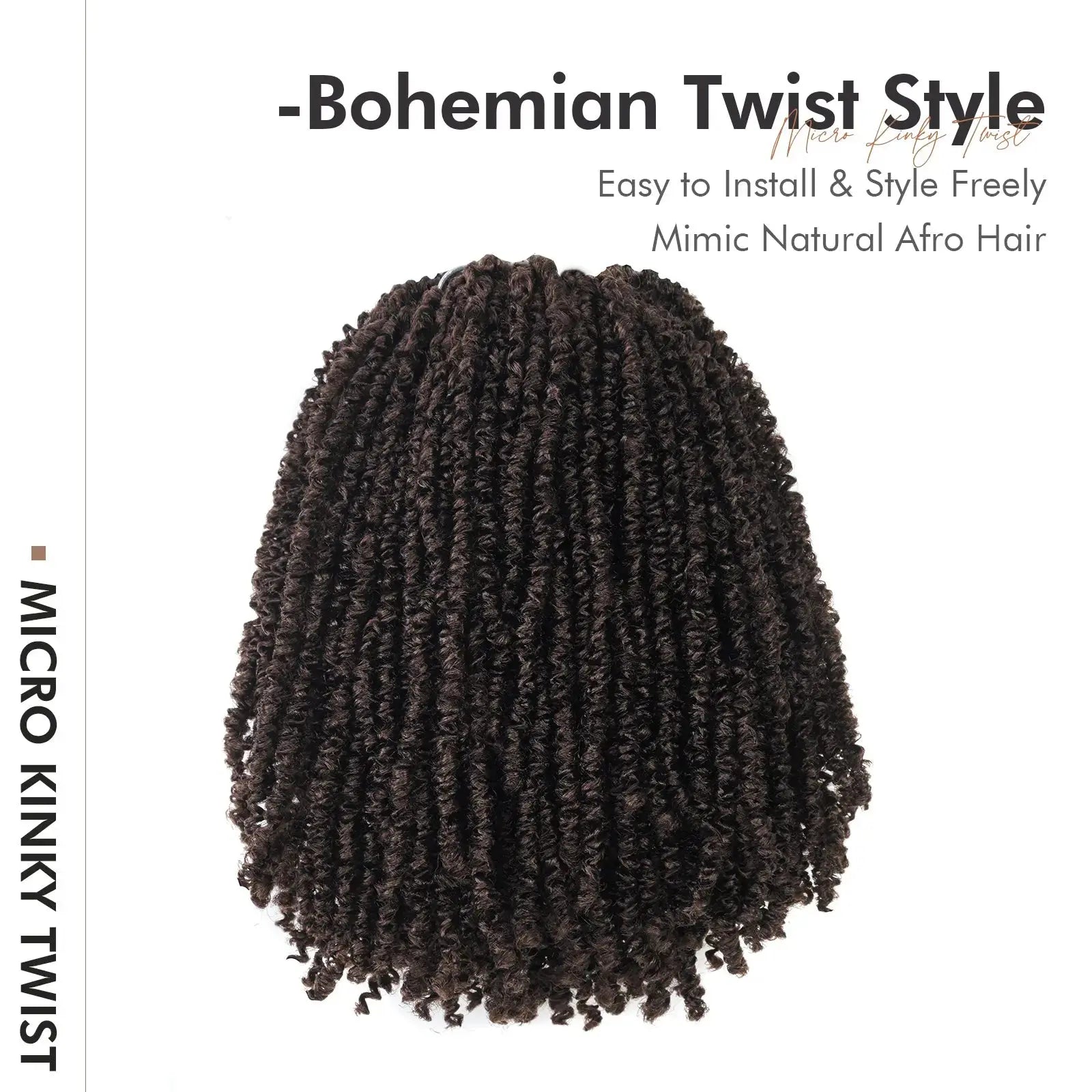 8 Packs MKT | Toyotress® Micro Kinky Twist Mini Spring Twist Hair Springy Afro Twist Hair Fluffy Kinky Twist Crochet Hair Extensions Toyotress