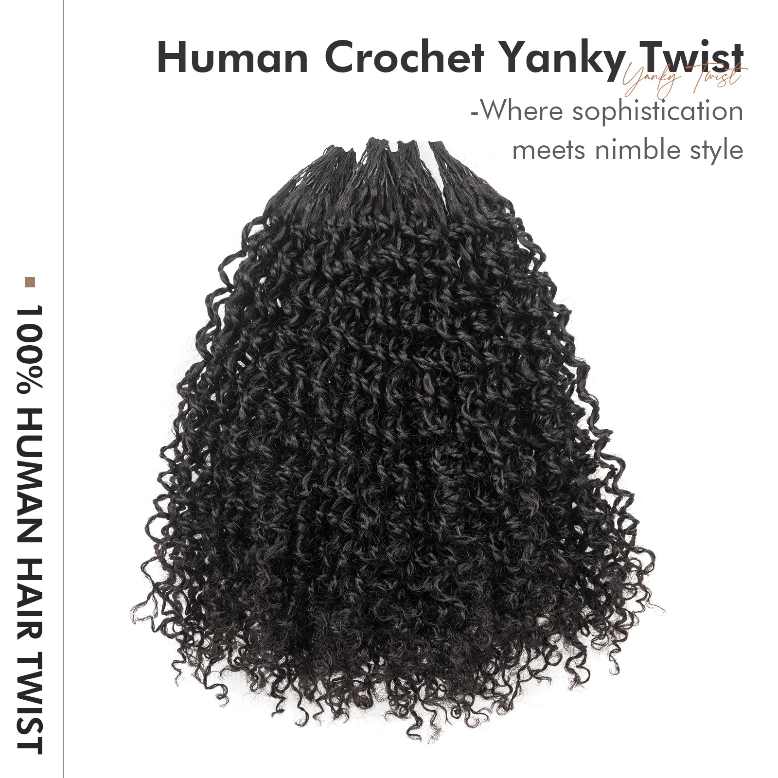 ToyoTress® Yanky Twist Human Hair Crochet Hair - 100% Human Crochet Passion Twist Hair Handmade Pre-twisted Crochet Twist, Pre-looped Cuban Twist Hair Extensions