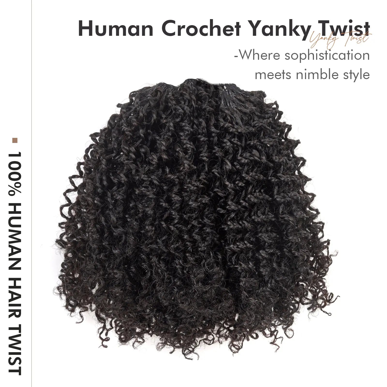 ToyoTress® Yanky Twist Human Hair Crochet Hair - 100% Human Crochet Passion Twist Hair Handmade Pre-twisted Crochet Twist, Pre-looped Cuban Twist Hair Extensions