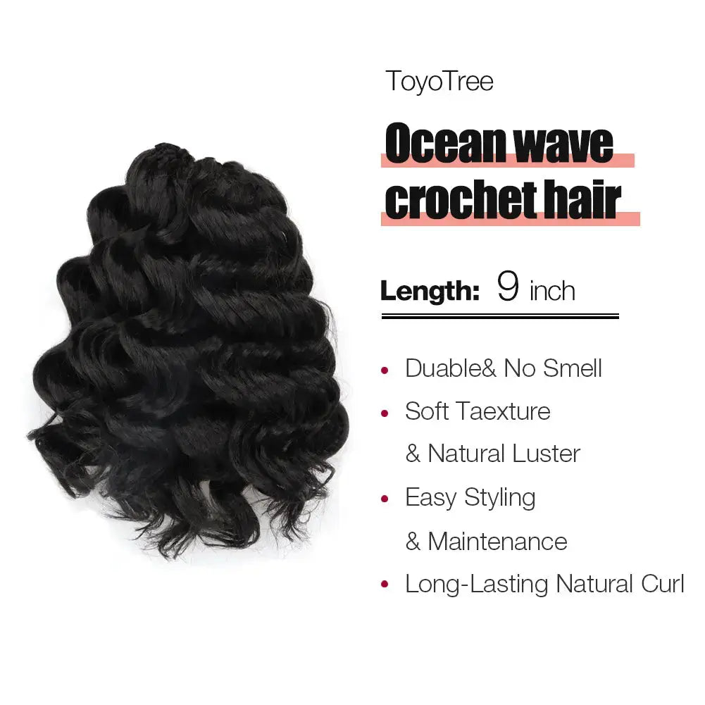 Ocean Wave Synthetic Crochet Braiding Hair Extensions - Toyotress