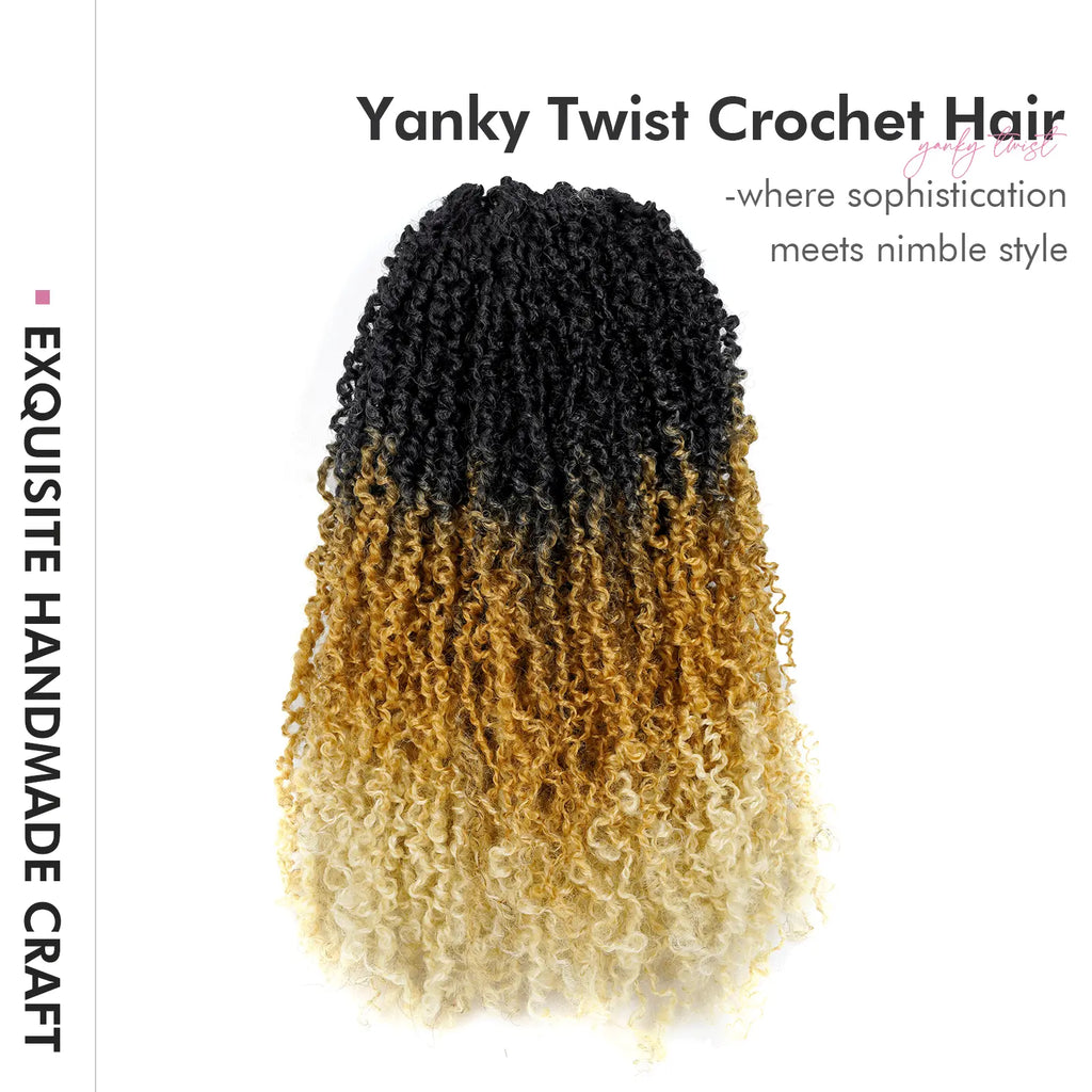 Clearance | Toyotress® Yanky Twist Crochet Hair Mix-color Short Passion Twist Pre Twisted Bob Twist Hair Extensions Toyotress