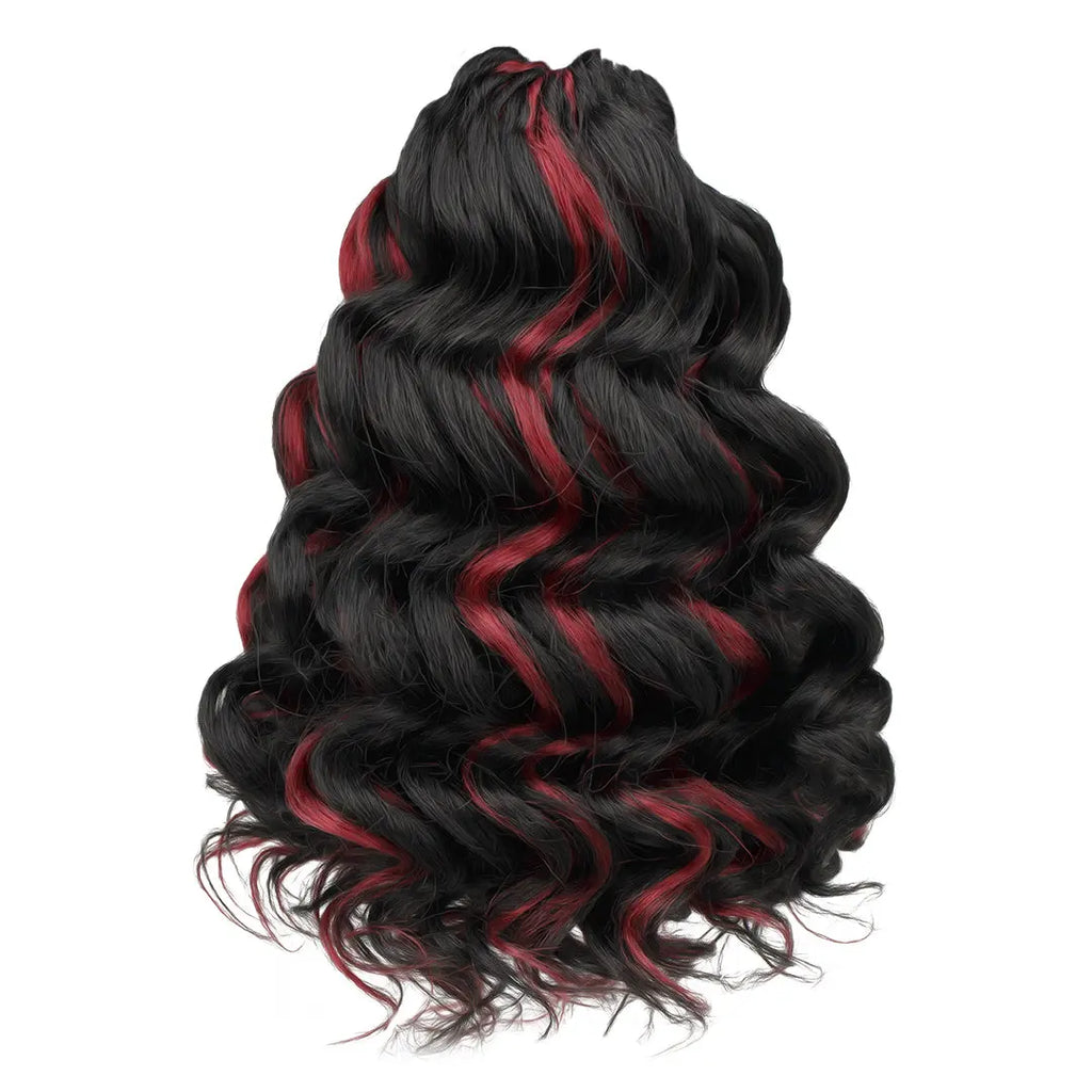 ( US ONLY) FAST SHIPPING OC | Toyotress® Ocean Wave Crochet Hair - 8 Packs Short Curly Water Wave Deep Twist Wavy Braids For Black Women Synthetic Braiding Hair Extensions Toyotress