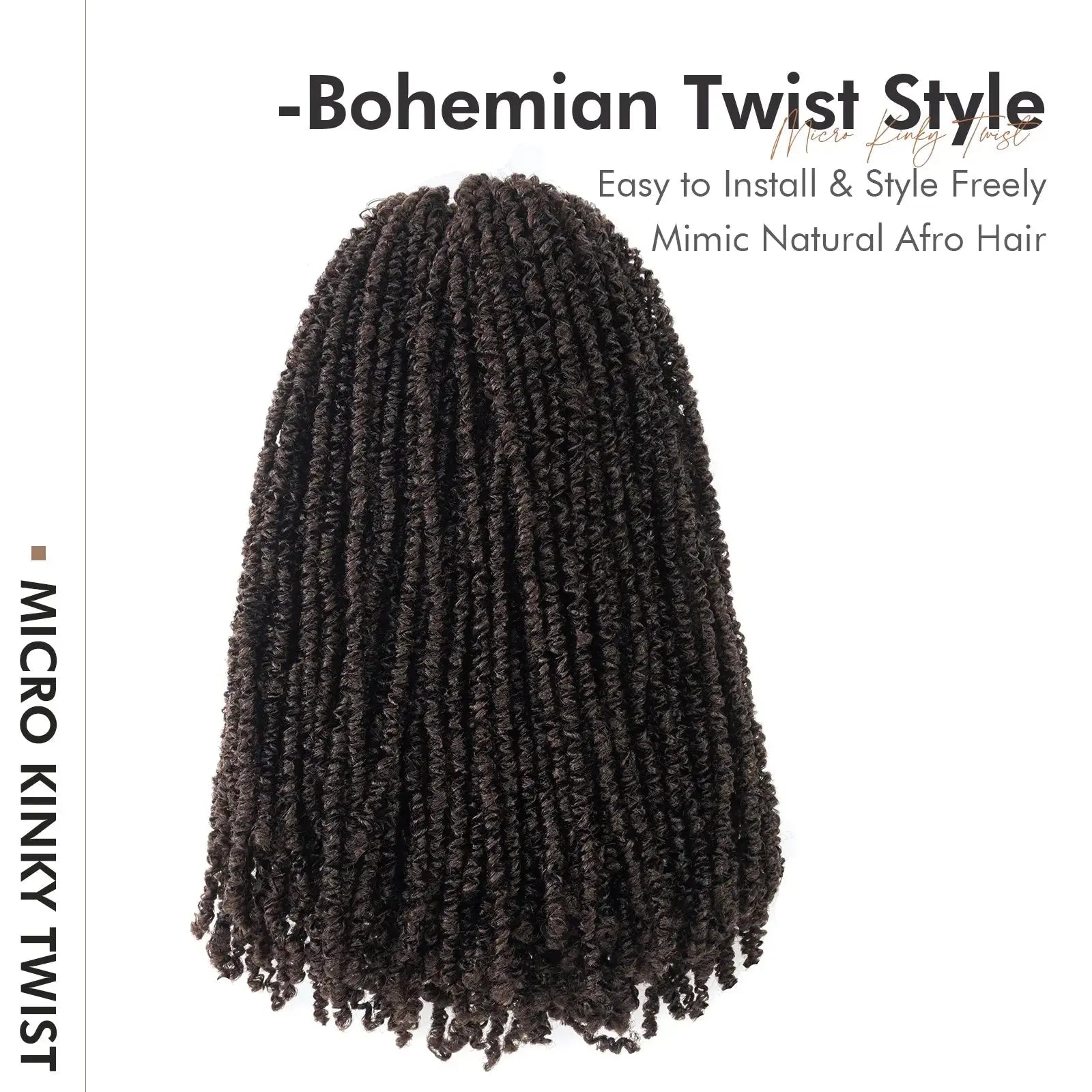 8 Packs MKT | Toyotress® Micro Kinky Twist Mini Spring Twist Hair Springy Afro Twist Hair Fluffy Kinky Twist Crochet Hair Extensions Toyotress