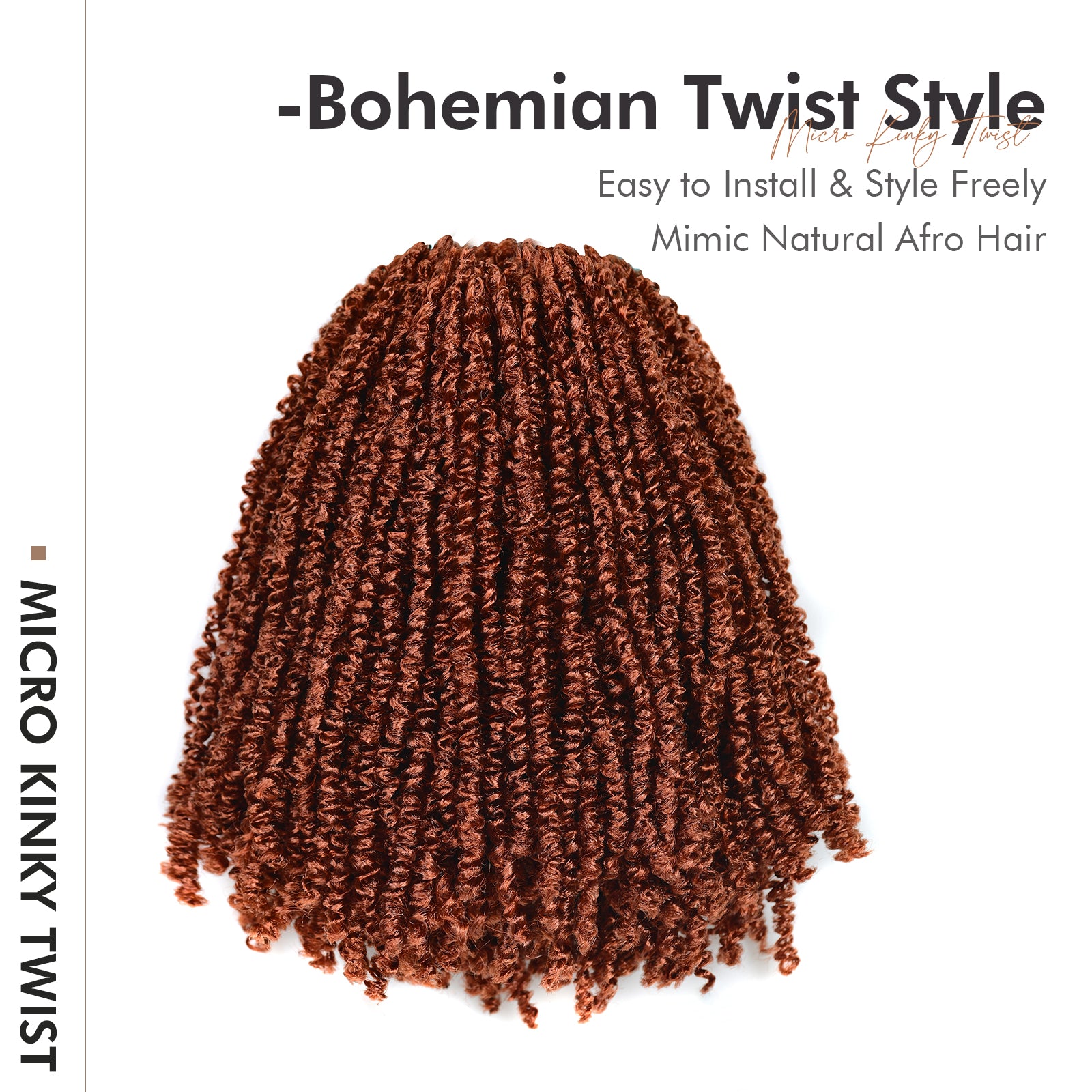 ( US ONLY) FAST SHIPPING MKT 丨ToyoTress Micro Kinky Twist Crochet Hair - 8 Packs (240 Strands) Natural Black Mini Spring Passion Twist Crochet Braids Synthetic Braiding Hair Extensions