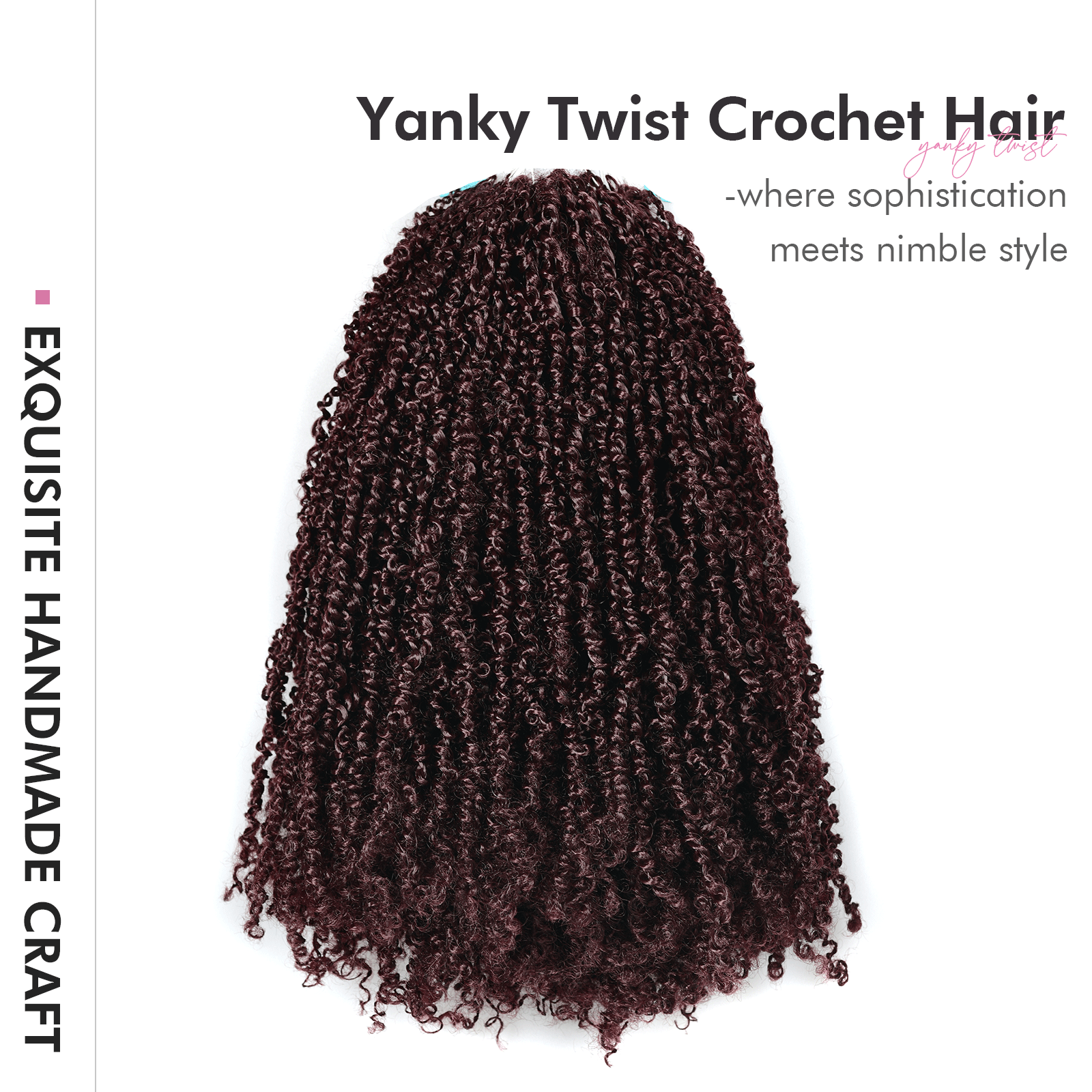 ( US ONLY) FAST SHIPPING YT | Toyotress Mini Passion Twist Yanky Twist Crochet Hair - 8 Packs (30 Strands/Pack) Pre-twisted Fluffy Spring Mini Twist Short Bob Passion Twist, Natural Black Pre-Looped Crochet Braids Braiding Hair