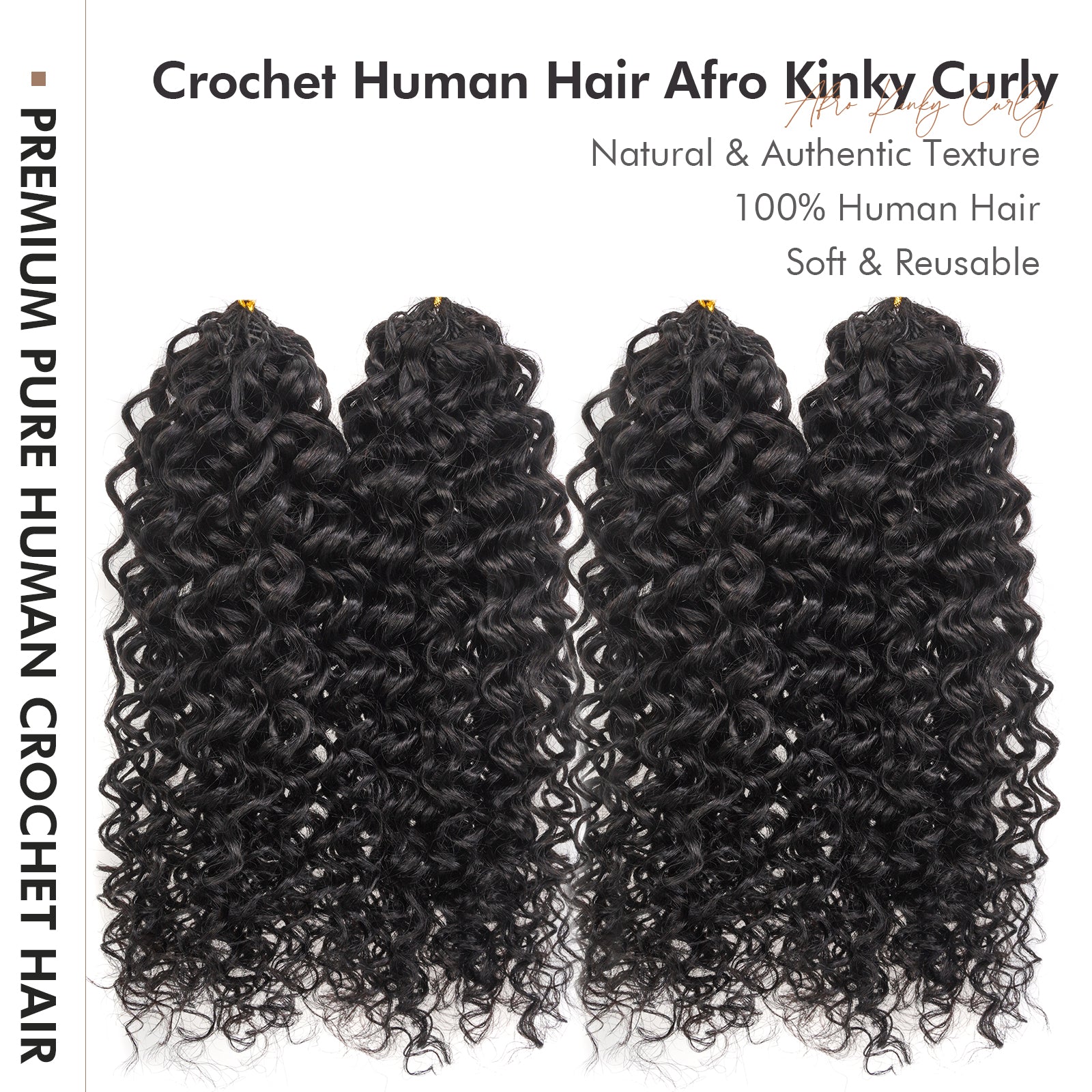 Toyotress® Knotless Pre-Separated Crochet Spring Curly Hair Extensions Human Hair Crochet Kinky Curly Toyotress