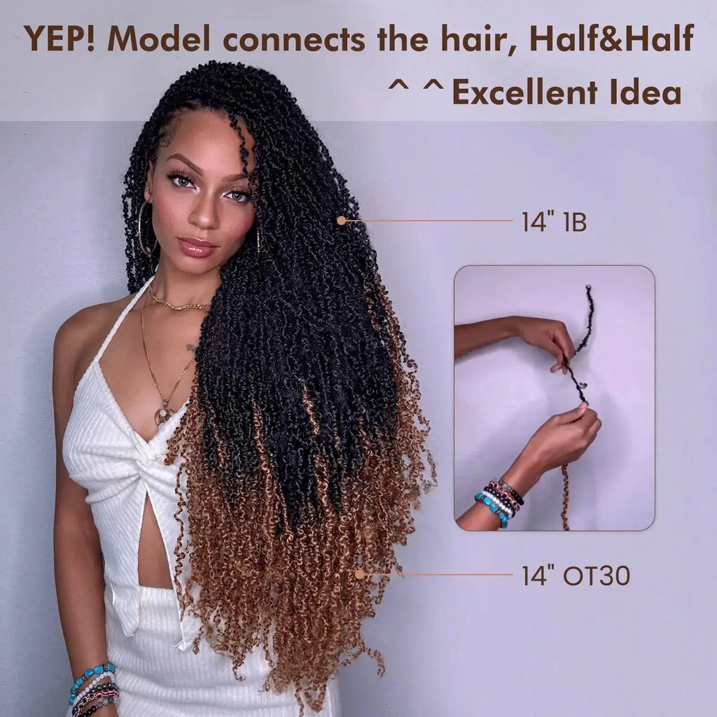 Toyotress Mini Yanky Twist Braiding Hair Short Passion Twist Crochet Braids Synthetic Hair Extensions