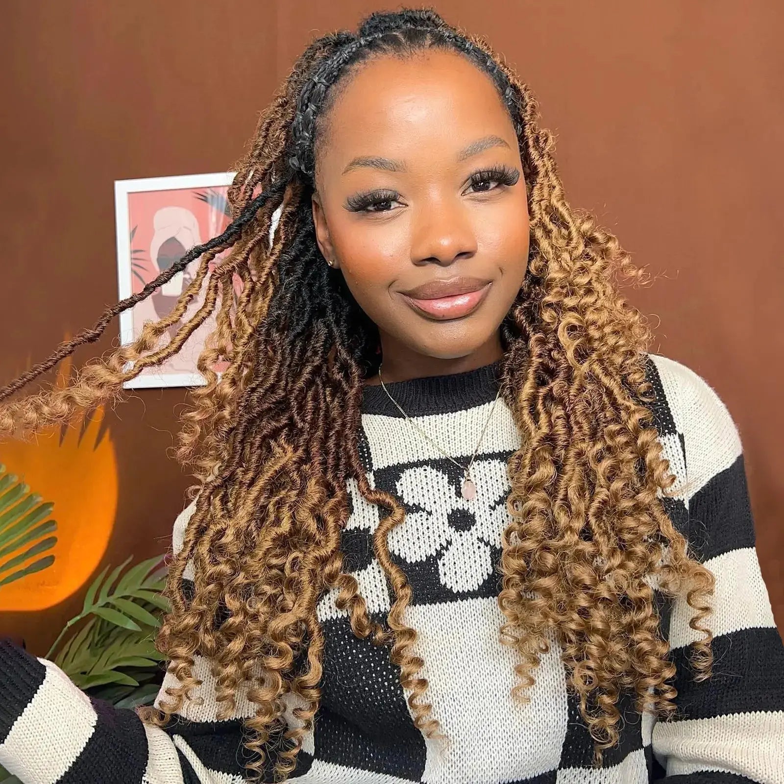 Toyotress Passion Locs Crochet Hair Handmade Curly Hair Crochet Synthetic Braiding Hair