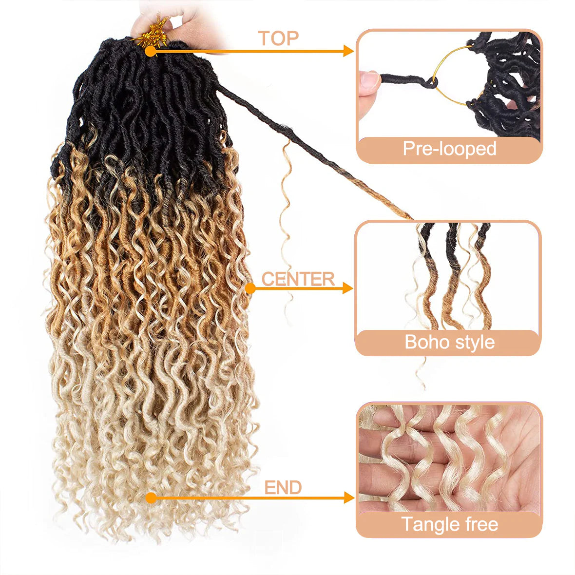 Bohemian Faux Locs with Curl Crochet Hair18