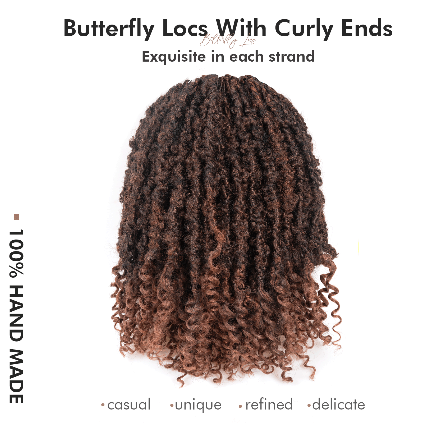 ( US ONLY) FAST SHIPPING BLC | Toyotress Butterfly Locs Crochet Hair With Curly Ends 8 Packs Soft Locs Pre-Looped Butterfly Locs Butterfly Faux Locs Synthetic Hair Extensions
