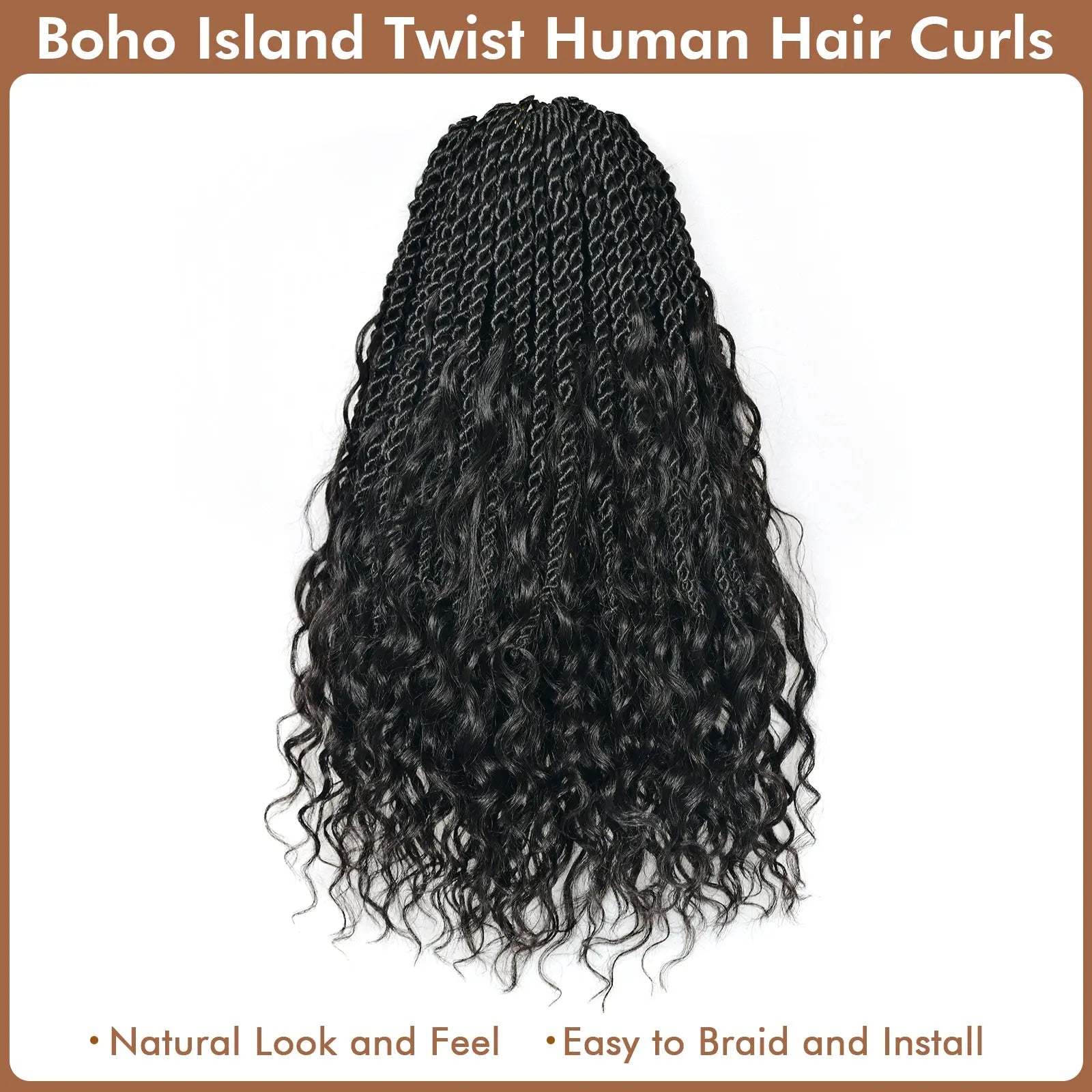 Toyotress Boho Island Twist with Human Hair Curls 