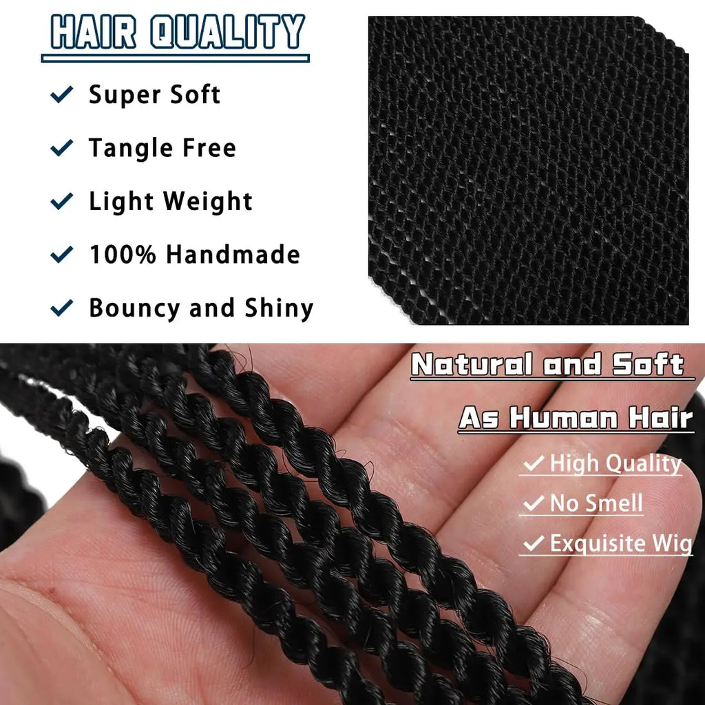 Clearance | Toyotress® Long Crochet Hair Senegalese Twist, 32 Inch 8 Packs Small Crochet Hair For Black Women, 25 Strands/Pack Braids Hair Extensions Crochet Braids Twist (32 Inch, 1B) Toyotress