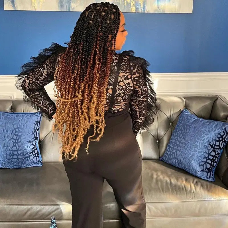 Clearance | Toyotress® Tiana Passion Twist Pre-Twisted Pre-Looped Pre-Twisted Synthetic Crochet Hair Extensions Toyotress