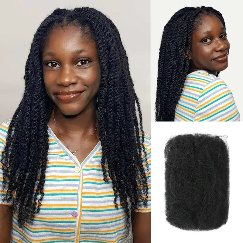Toyotress Luxurious 100% Human Hair Afro Kinky Bulk Braiding Hair