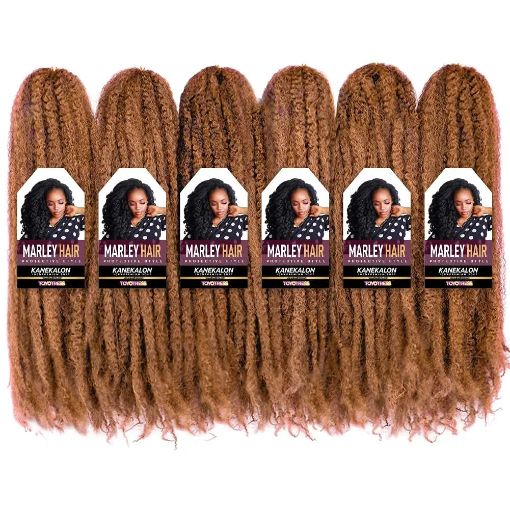 ToyoTress Marley Hair Crochet Braids Marley Twist Hair For Faux Locs Long Afro Kinky Curly Braiding Hair Synthetic