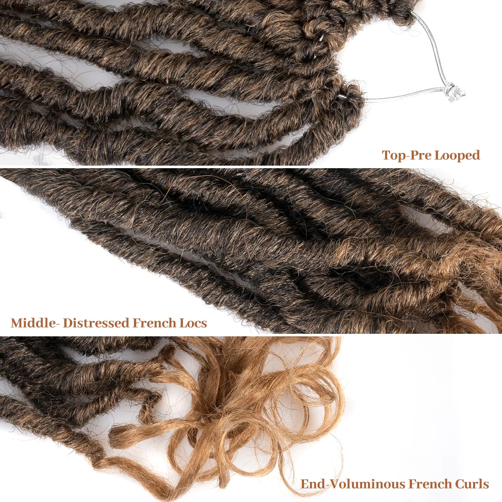 ( US ONLY) FAST SHIPPING FC | Toyotress® French Curl Locs Crochet Hair Curly Faux Locs 8 Packs Black Pre-Looped Crochet Hair with Curly ends Crochet Hair with Soft Curly Wave Ends Hair Extensions Toyotress