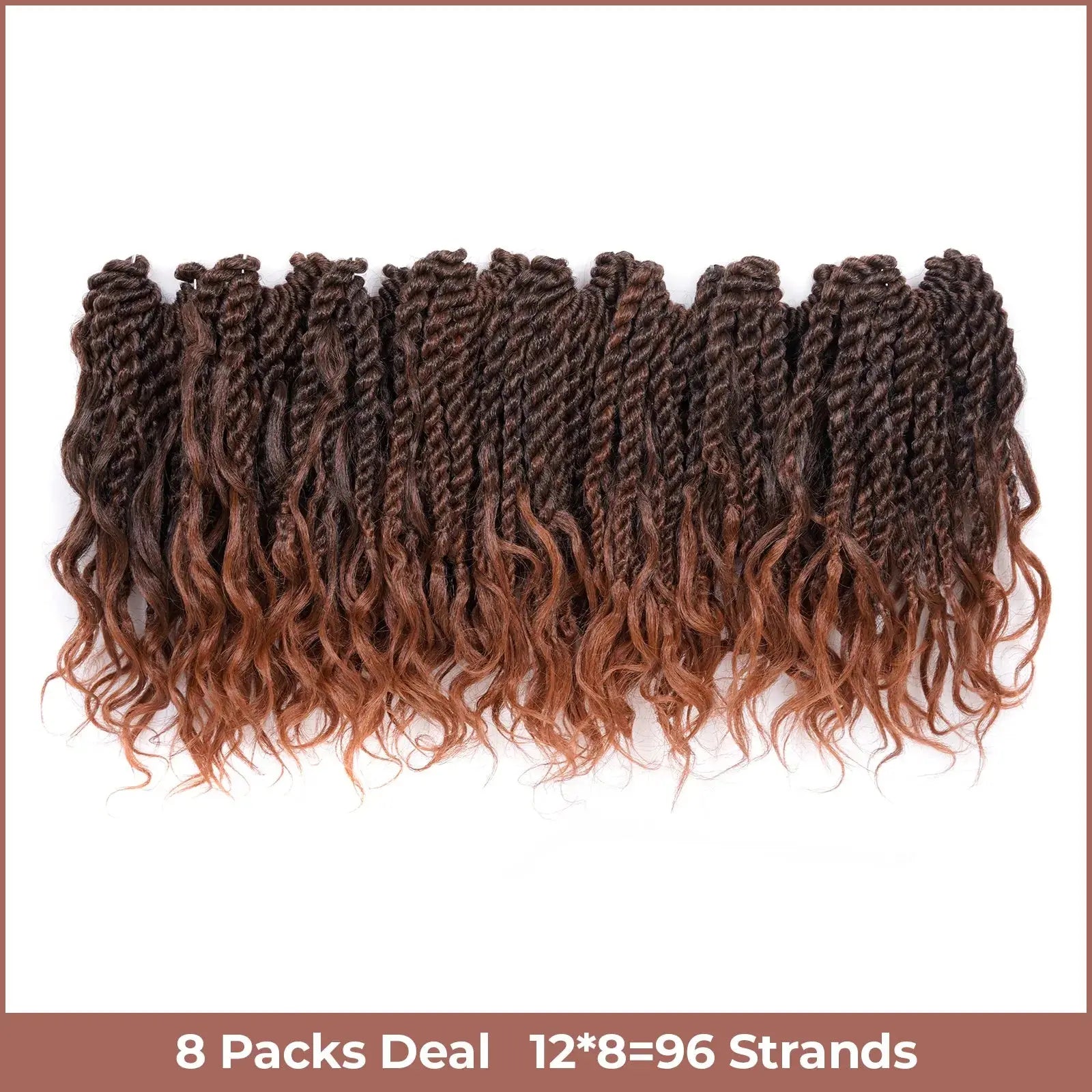 Toyotress Boho Island Twist with Curls Senegalese Twist With Curly Ends