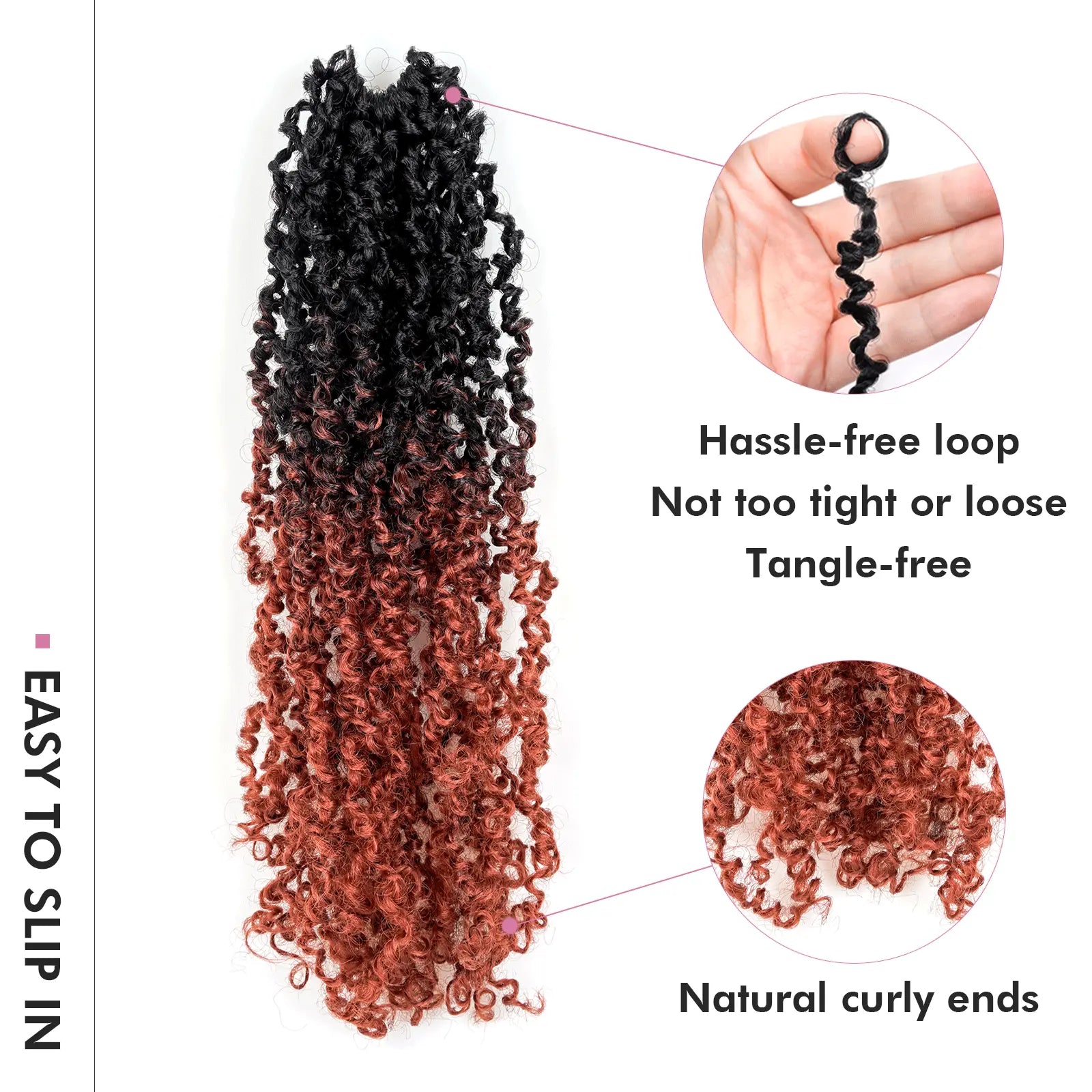 1 Pack YT | Toyotress® Yanky Twist Pre Looped Mini Passion Twist Short Passion Twist Crochet Braids Synthetic Hair Extensions Toyotress