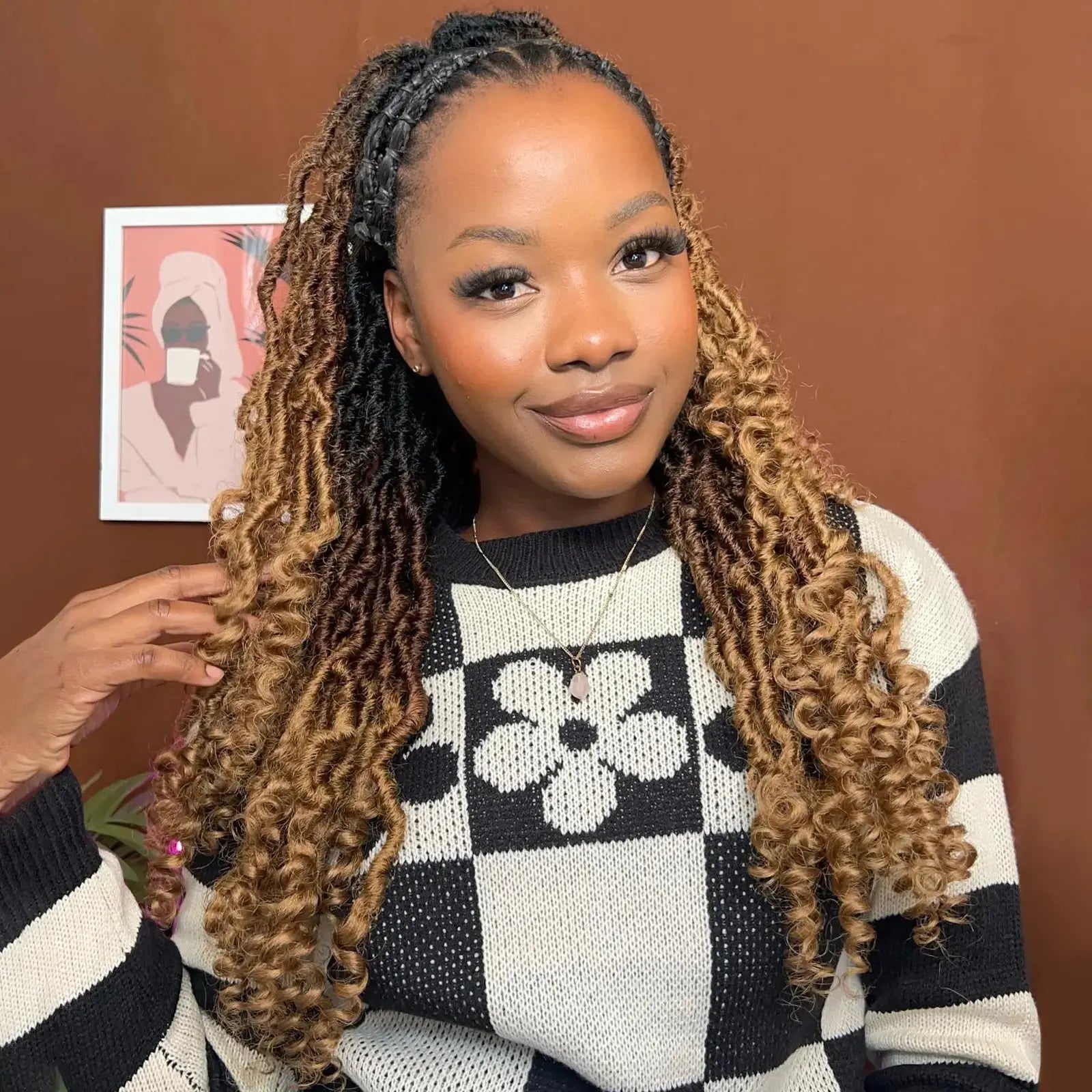 Toyotress Passion Locs Crochet Hair Handmade Curly Hair Crochet Synthetic Braiding Hair