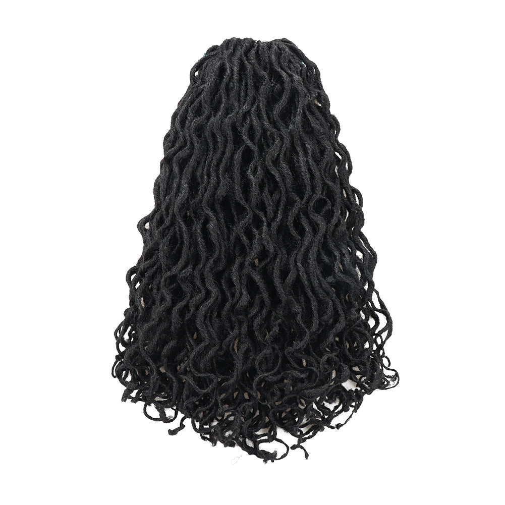 ToyoTress Toceana Curly Locs Crochet Hair - Pre-twisted Distressed Mermaid Crochet Braids Pre-looped Synthetic Braiding Hair Extensions