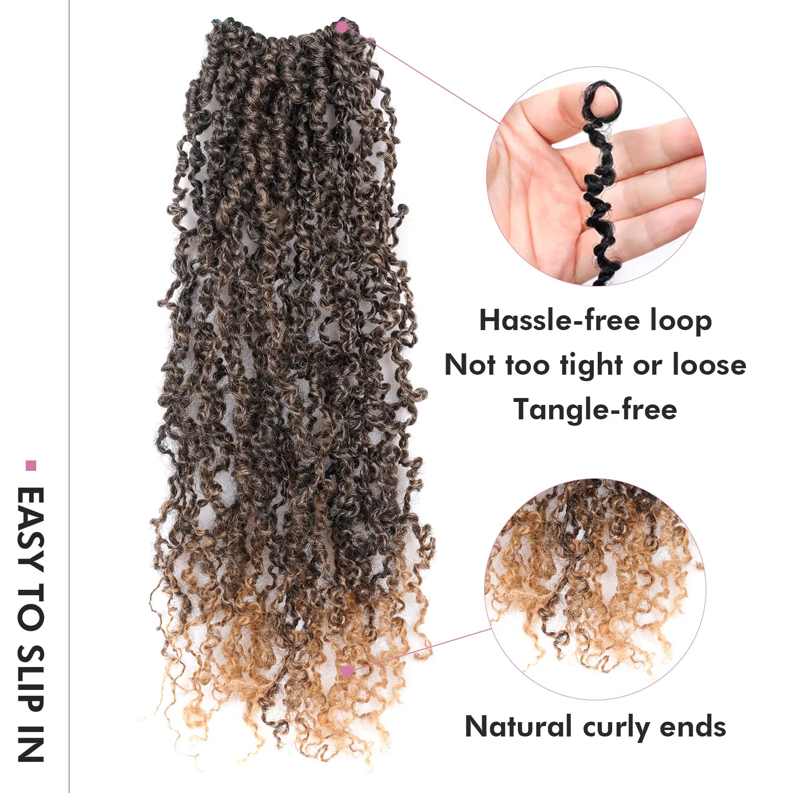 1 Pack YT | Toyotress® Yanky Twist Pre Looped Mini Passion Twist Short Passion Twist Crochet Braids Synthetic Hair Extensions Toyotress