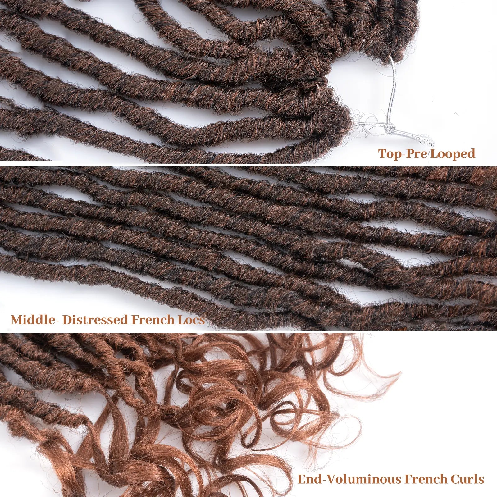 Toyotress Unique French Curl Locs Crochet French Locs With Curly Ends Crochet Hair Pre Looped French Curl Braiding Hair for Women