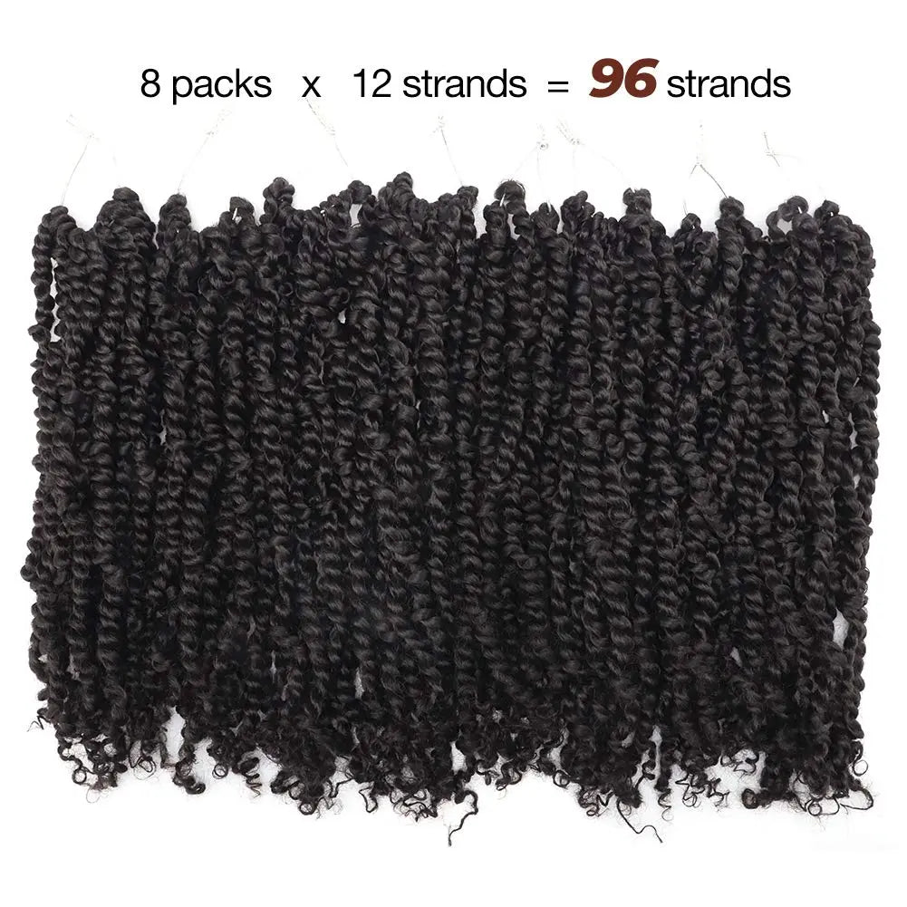 Toyotress Tiana Passion Twist Hair Pre-Twisted Pre-Looped Passion Twists Crochet Braids Made Of Bohemian Hair Synthetic Braiding Hair Extension