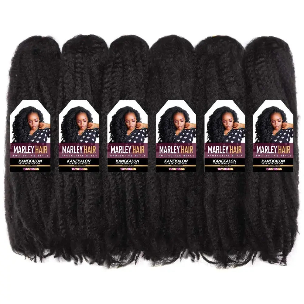 ToyoTress Marley Hair Crochet Braids Marley Twist Hair For Faux Locs Long Afro Kinky Curly Braiding Hair Synthetic