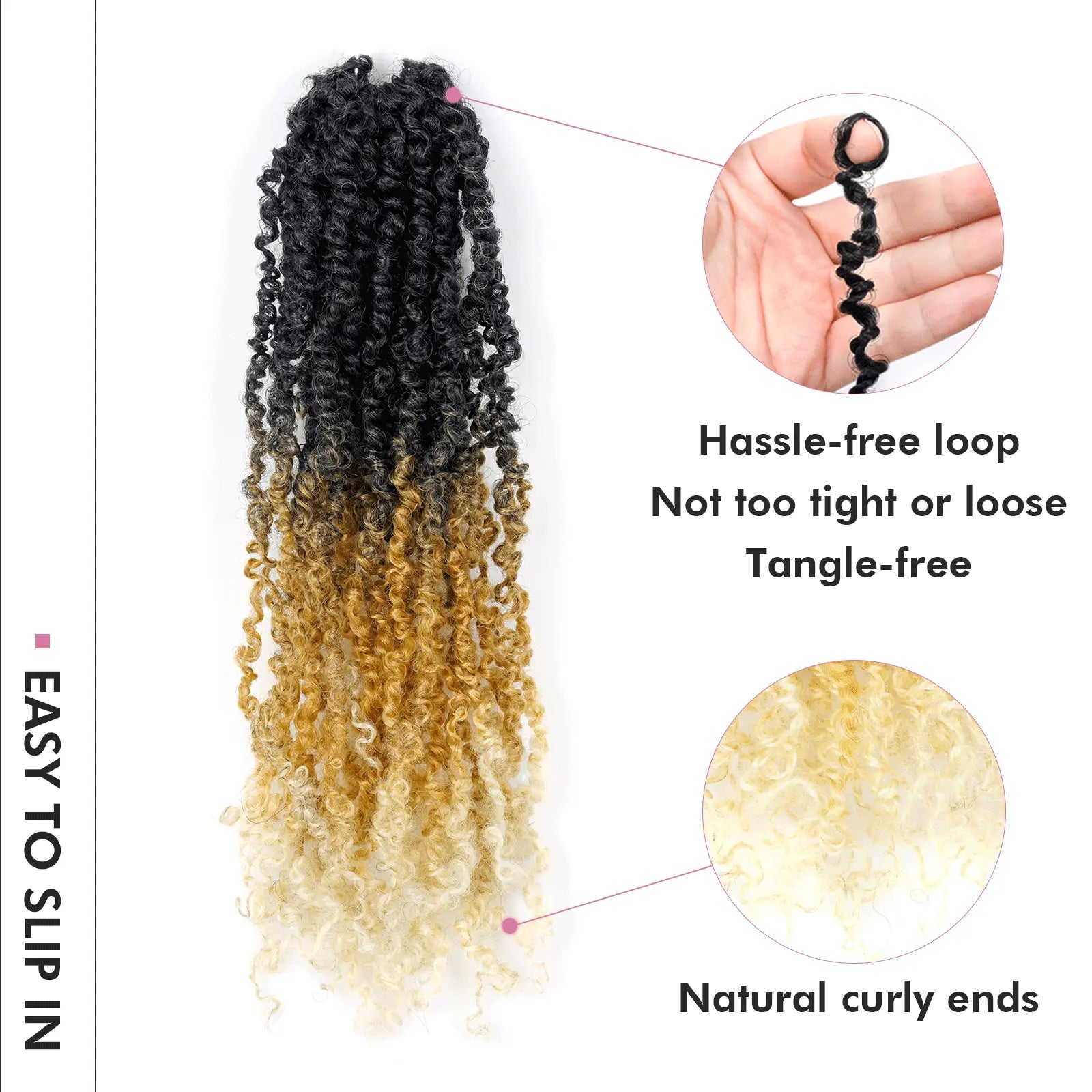 1 Pack YT | Toyotress® Yanky Twist Pre Looped Mini Passion Twist Short Passion Twist Crochet Braids Synthetic Hair Extensions Toyotress