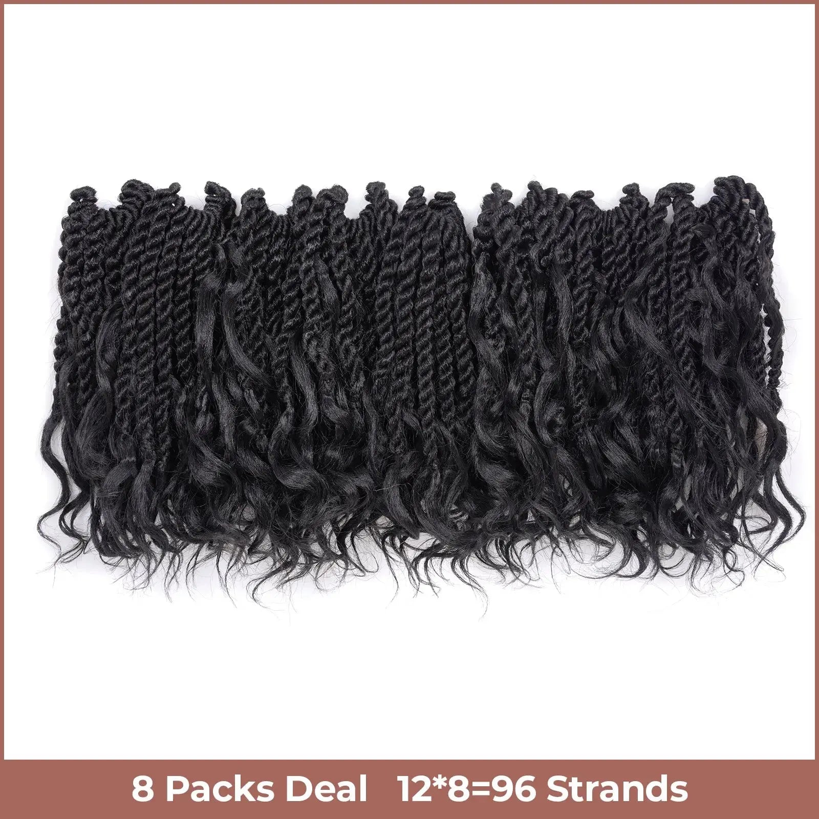 Toyotress Boho Island Twist with Curls Senegalese Twist With Curly Ends